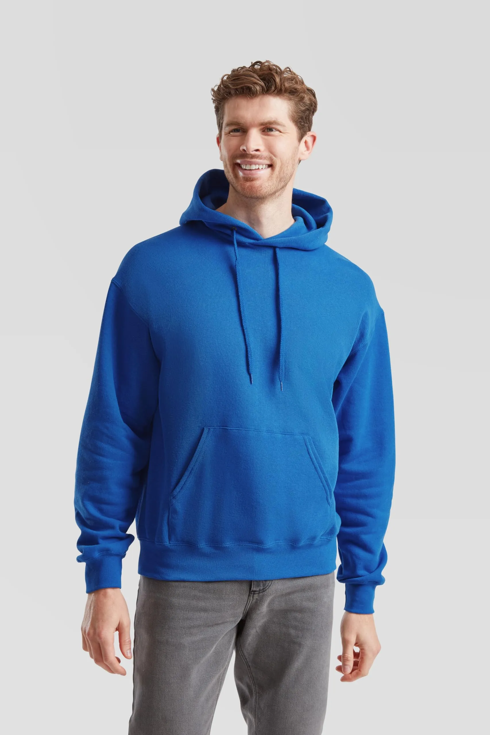 Fruit of the Loom Classic Felpa con cappuccio, M, Blu Reale - immagine 3