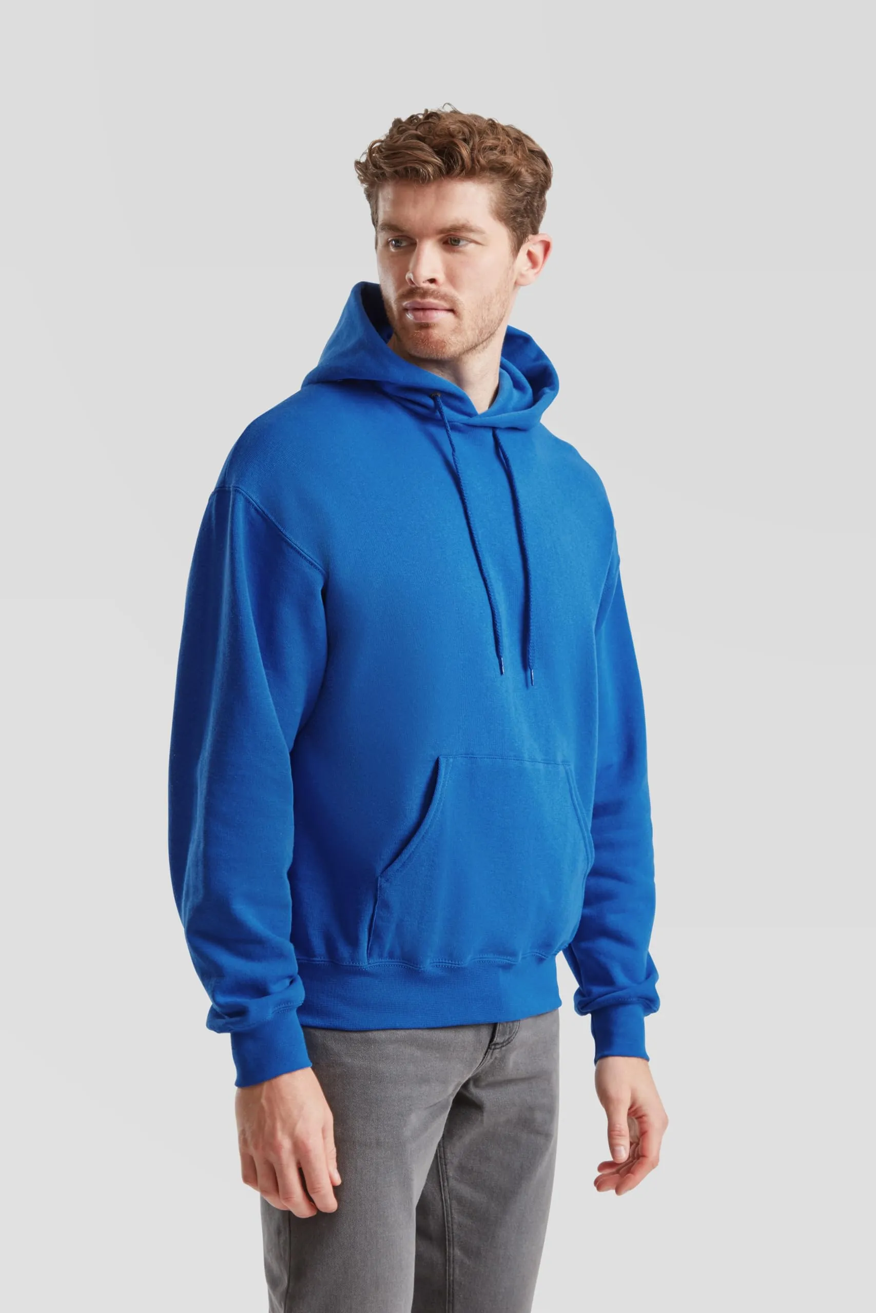 Fruit of the Loom Classic Felpa con cappuccio, M, Blu Reale - immagine 4