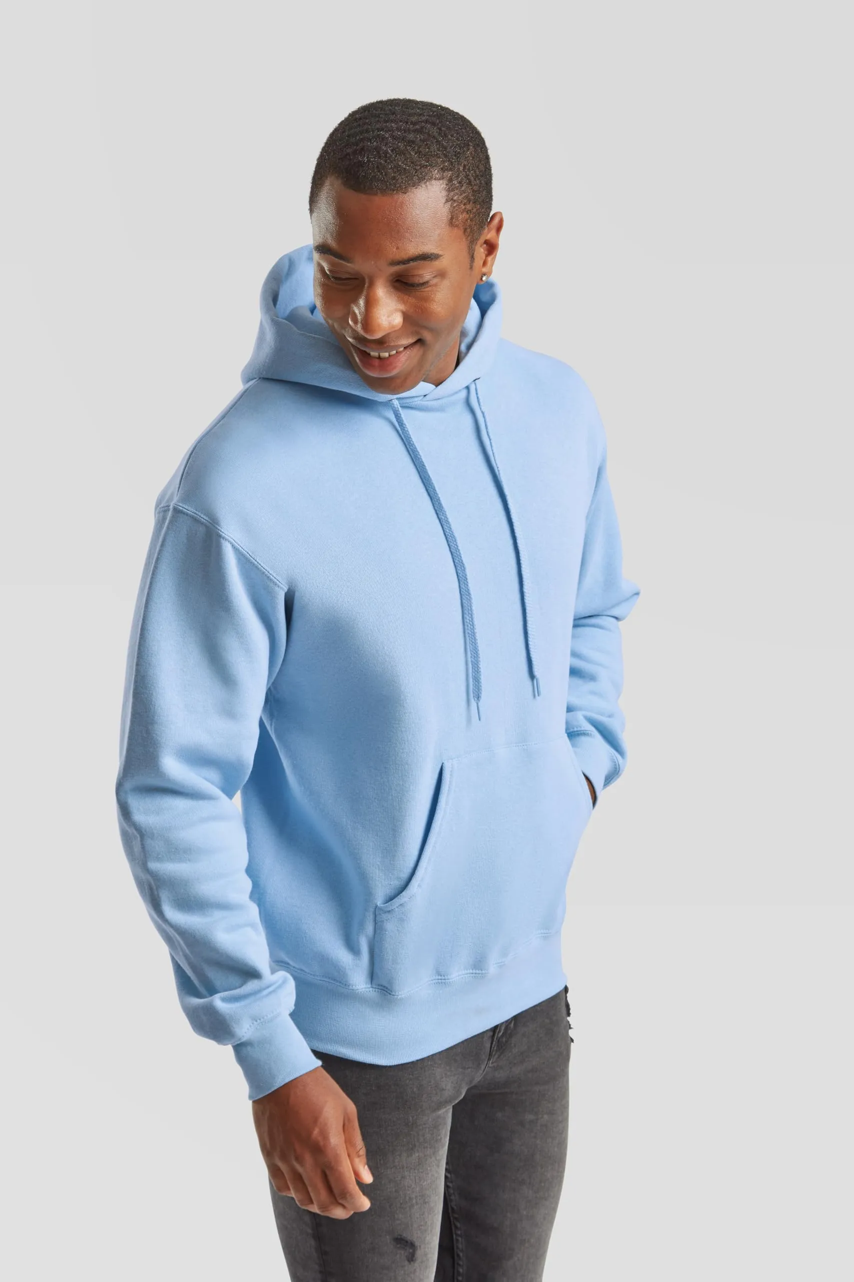 Fruit of the Loom Classic Felpa con cappuccio, XL, Blu Pastello - immagine 4