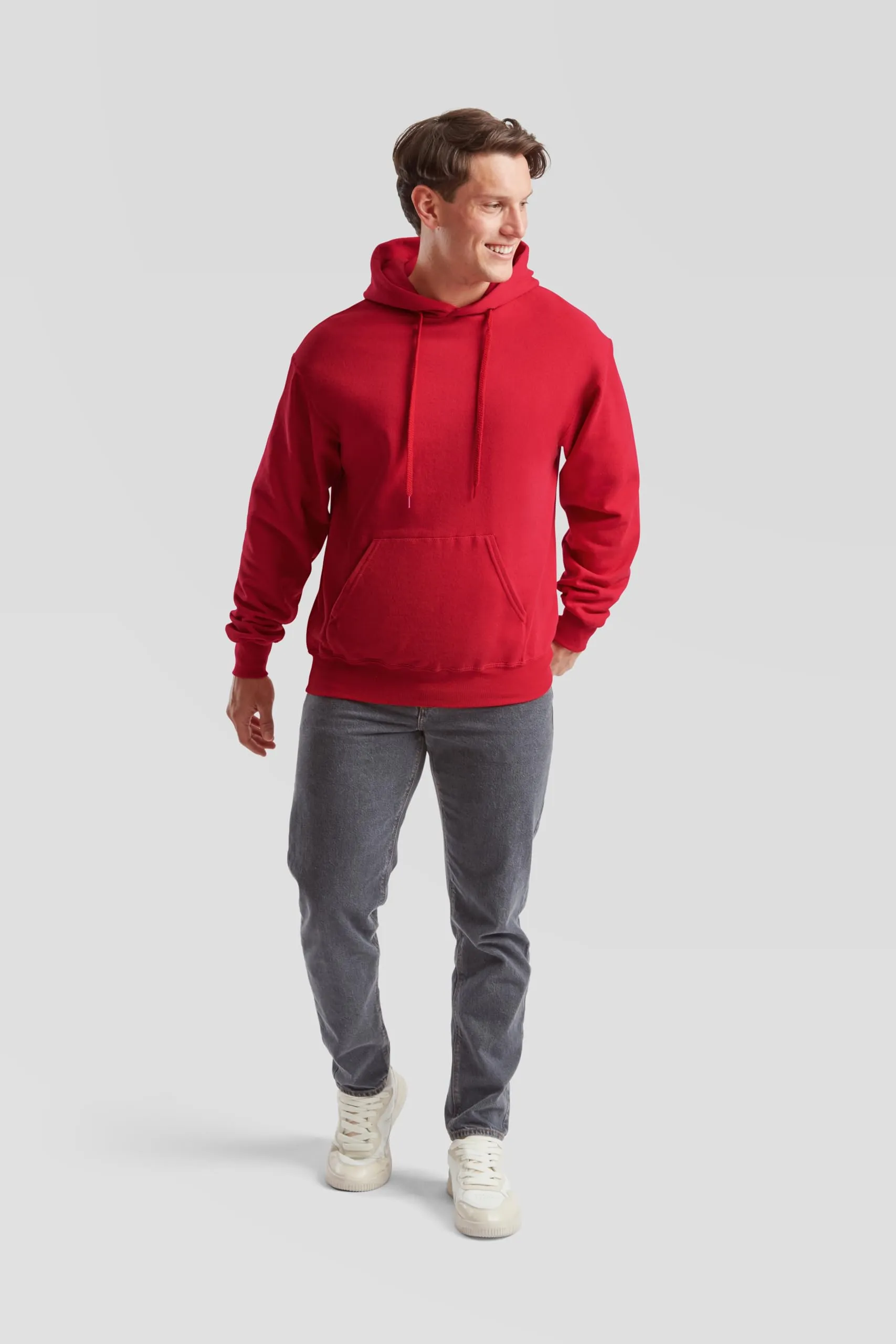 Fruit of the Loom Classic Felpa con cappuccio, L, Rosso - immagine 2