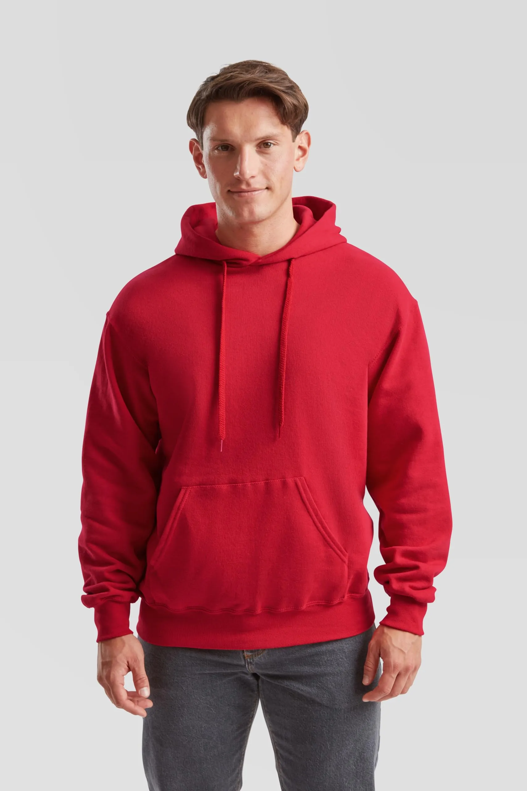 Fruit of the Loom Classic Felpa con cappuccio, L, Rosso - immagine 3