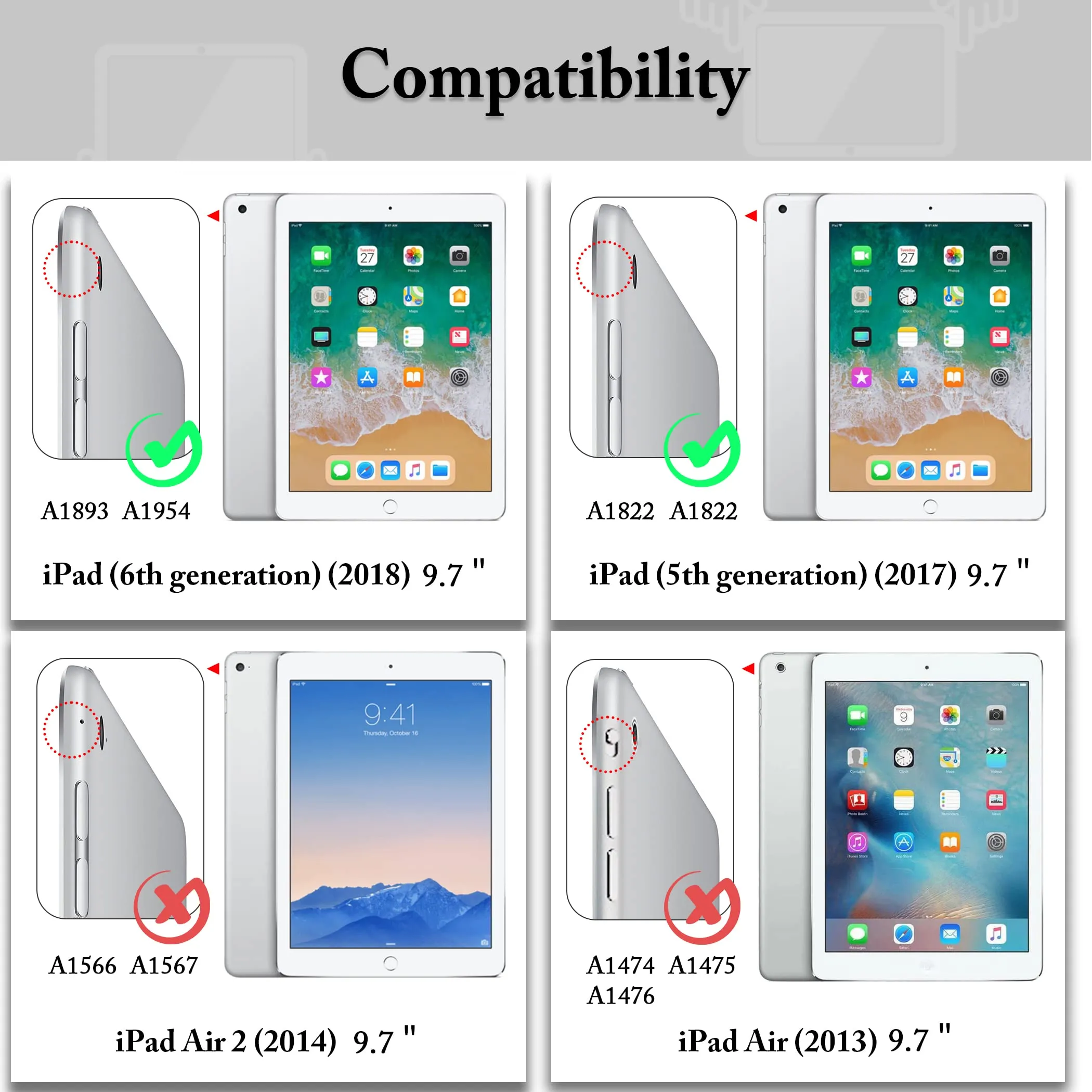 EasyAcc Cover for iPad 9.7" (6th Gen 2018 / 5th Gen 2017) Rose Gold - immagine 2