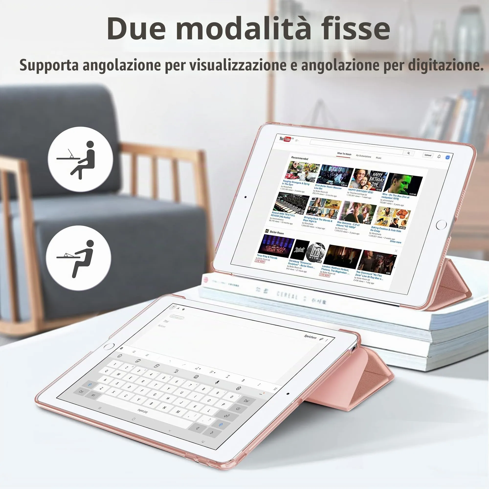EasyAcc Cover for iPad 9.7" (6th Gen 2018 / 5th Gen 2017) Rose Gold - immagine 7