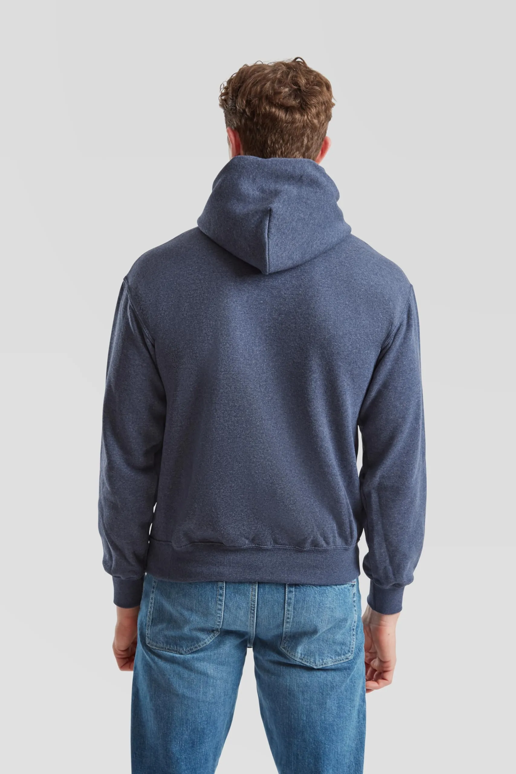 Fruit of the Loom Classic Felpa con Cappuccio, Vintage Navy Mélange, S - immagine 5
