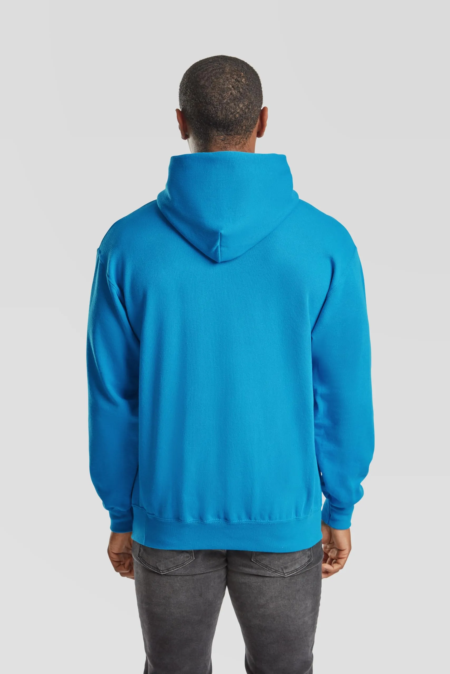 Fruit of the Loom Classic Felpa con cappuccio, S, Azzurro - immagine 4