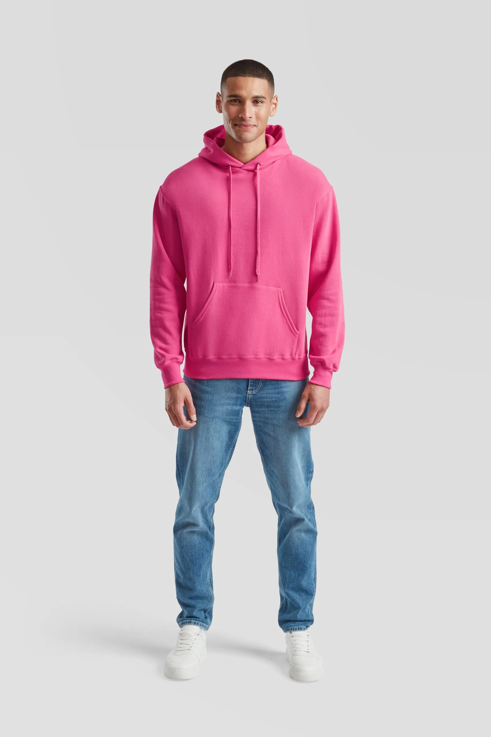 Fruit of the Loom Classic Felpa con cappuccio, Fucsia, S - immagine 2