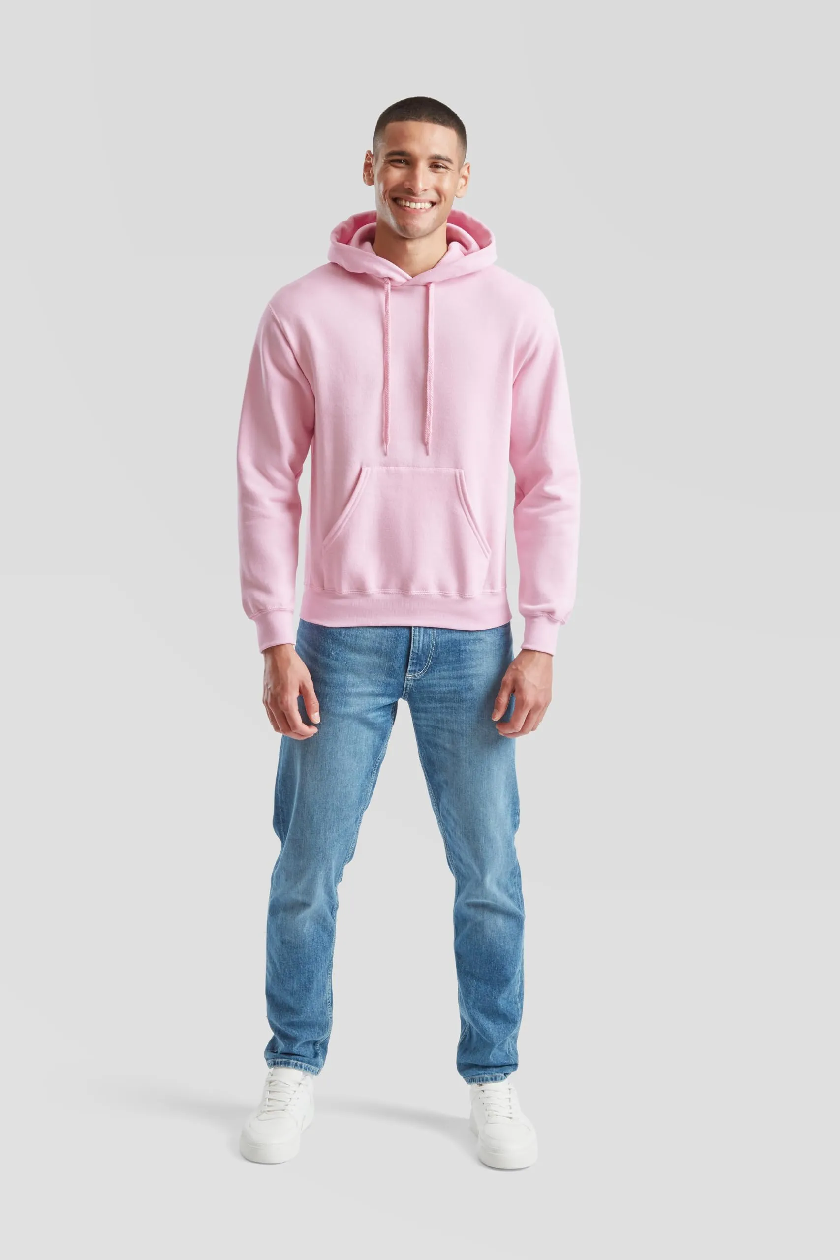 Fruit of the Loom Classic Felpa con cappuccio, Rosa, M - immagine 2