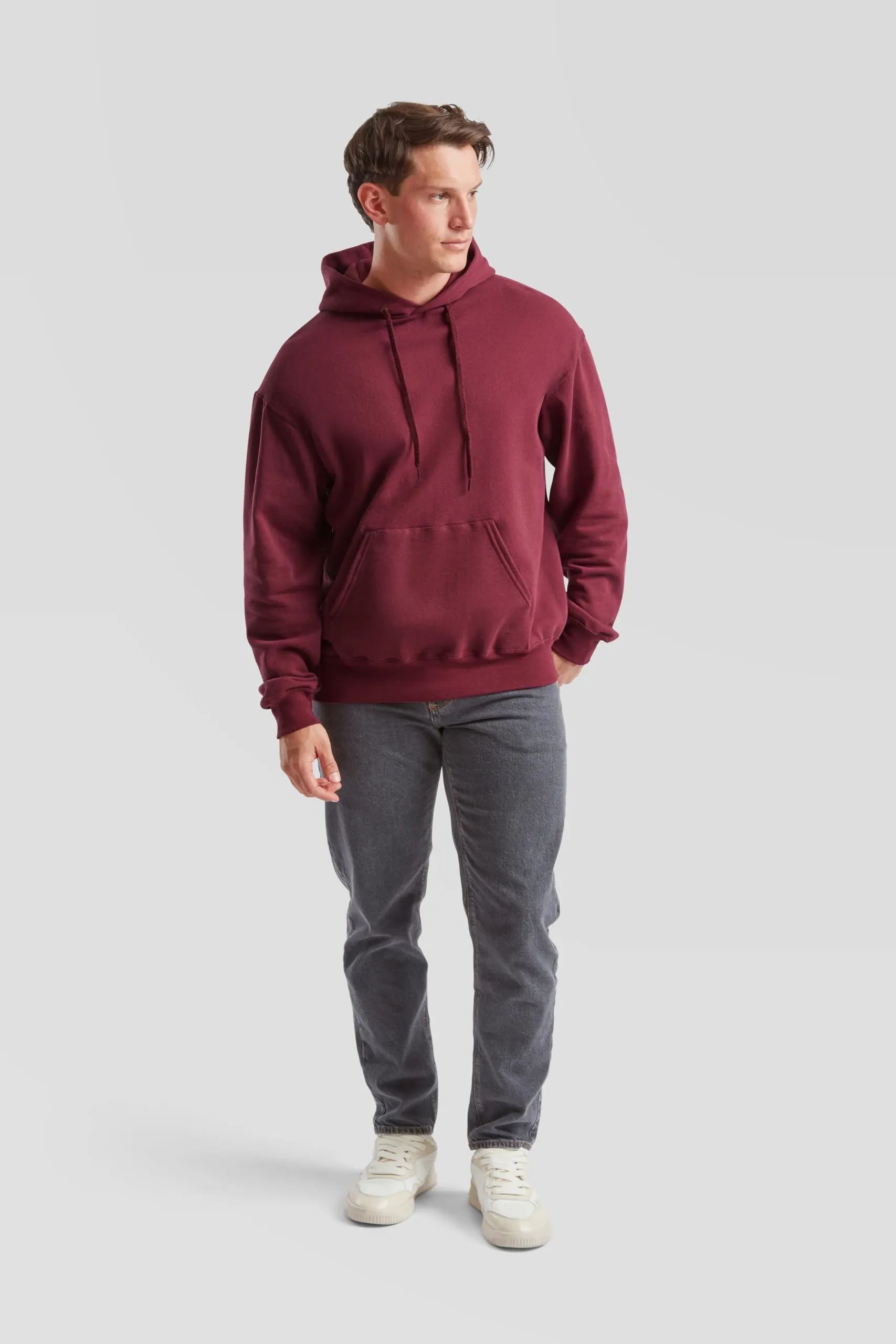 Fruit of the Loom Classic Hoodie, Borgogna, M - immagine 2