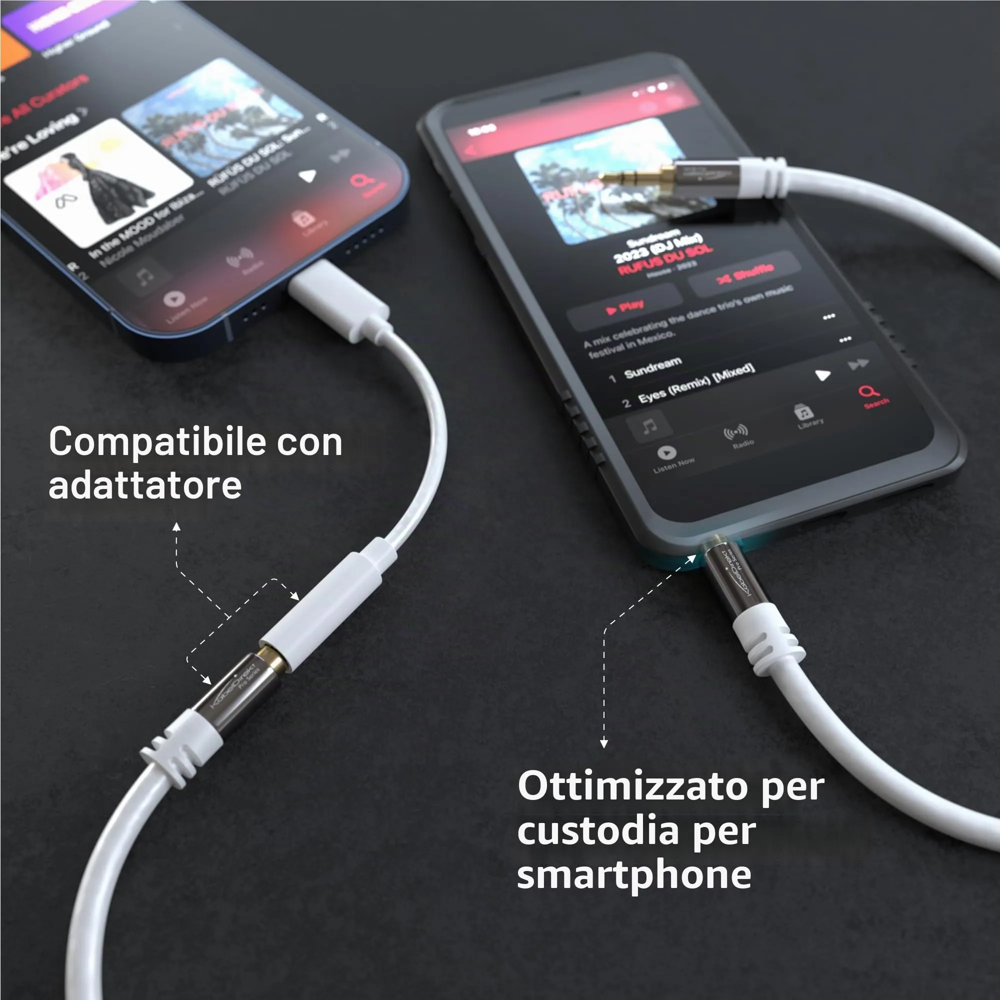 KabelDirekt Cavo Audio AUX Jack 3,5mm 3m Bianco - immagine 5