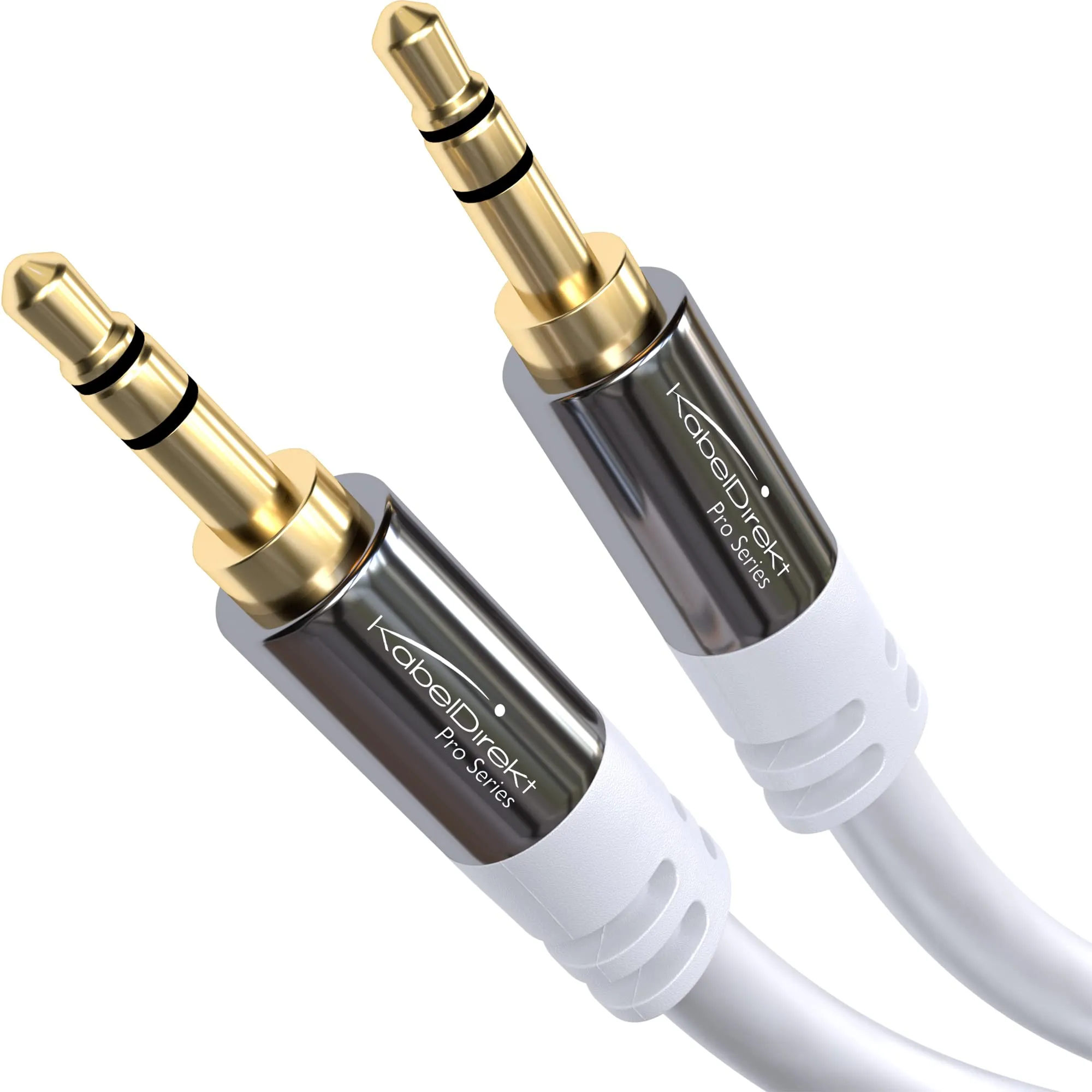 KabelDirekt Cavo Audio AUX Jack 3,5mm 7,5m Bianco - immagine 1
