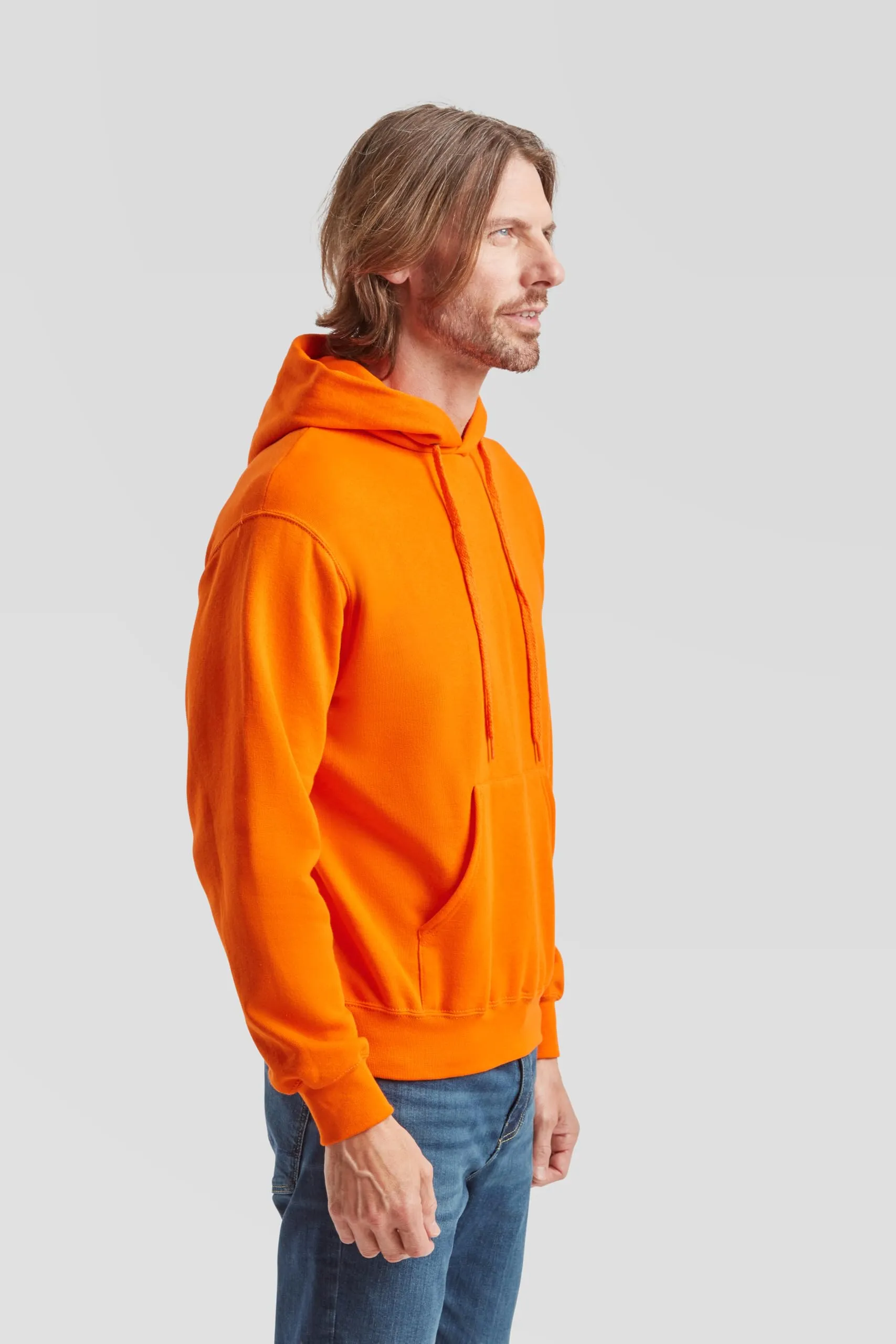 Fruit of the Loom Classic Felpa con cappuccio, L, Arancione - immagine 4