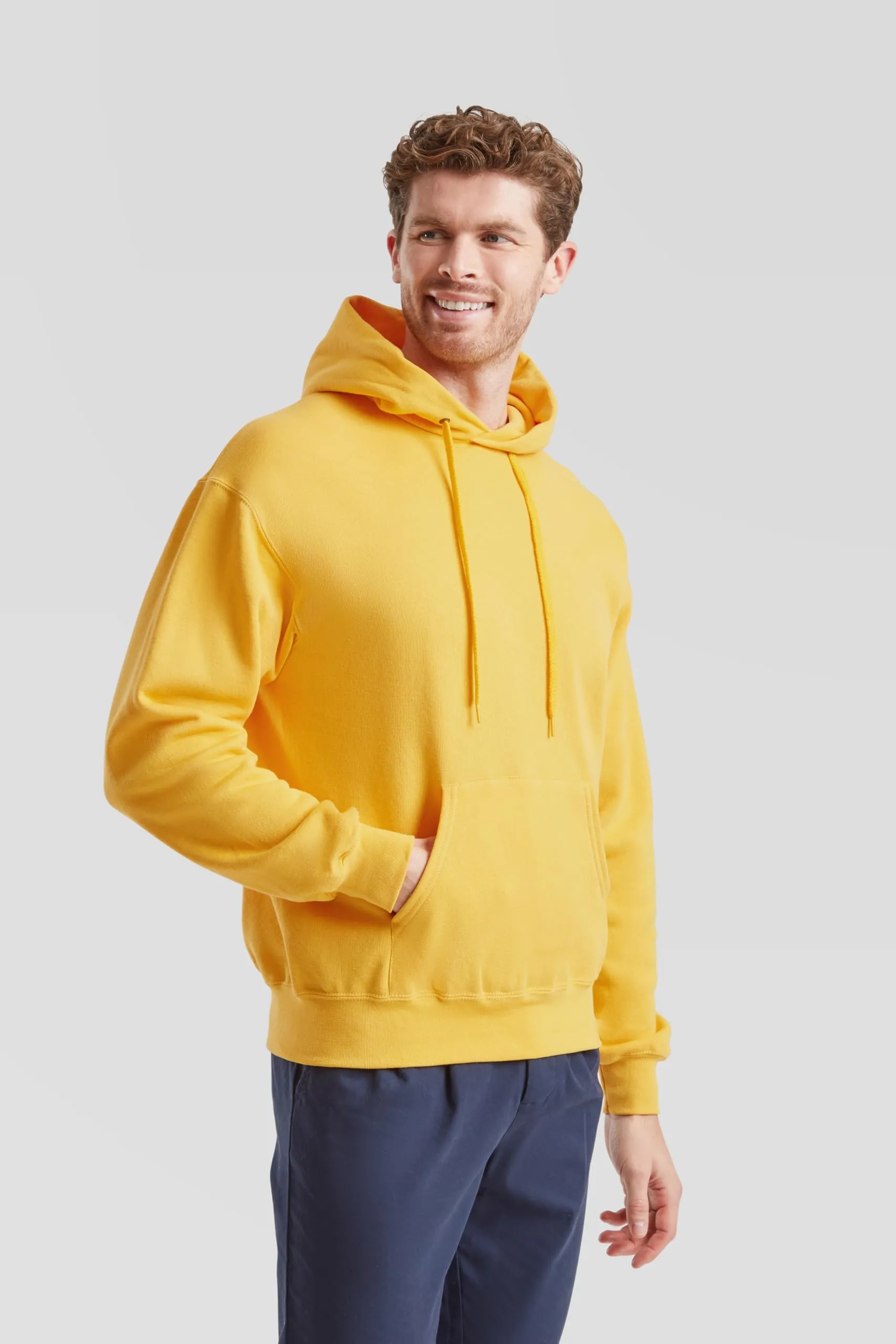 Fruit of the Loom Classic Felpa con cappuccio, XL, Giallo - immagine 4