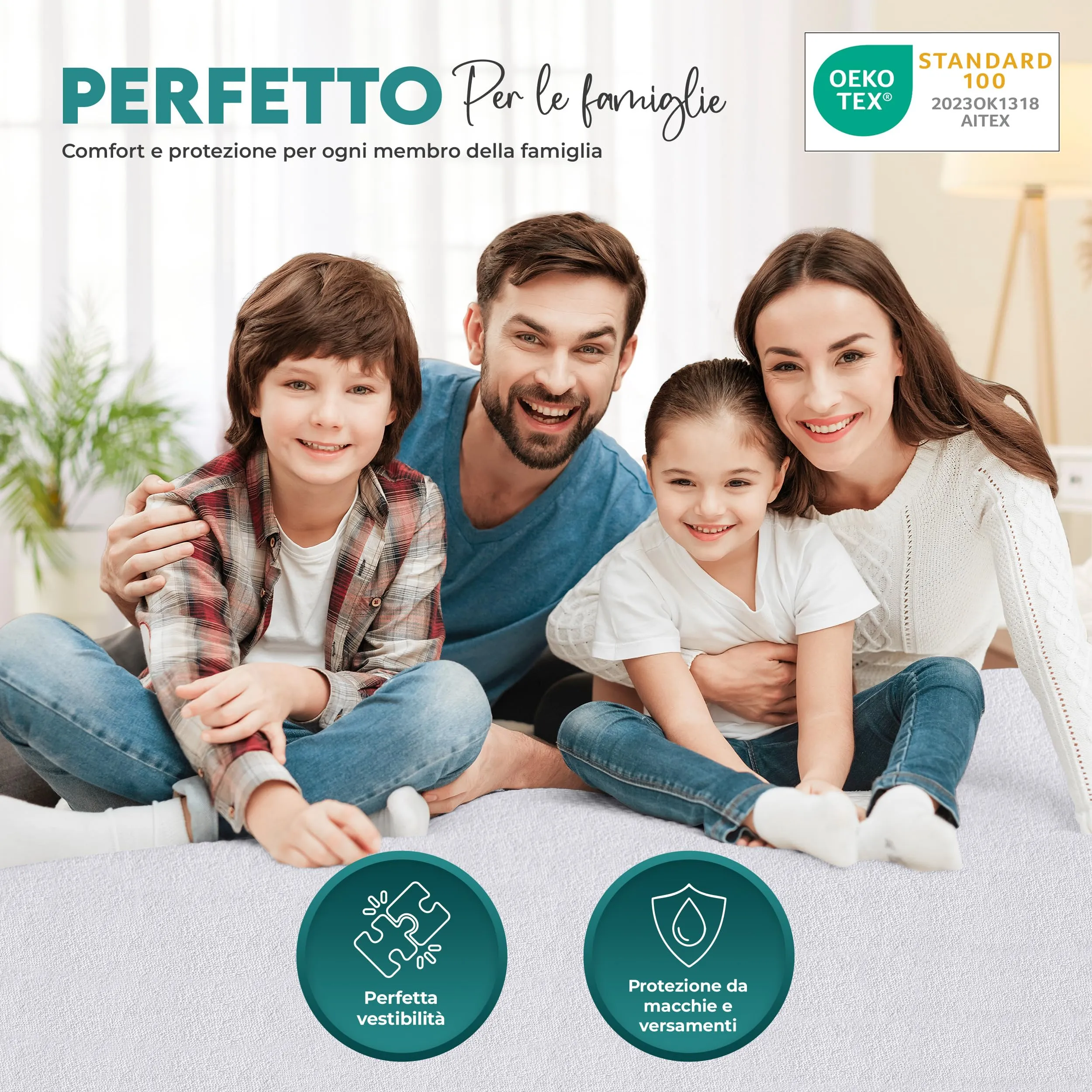 Utopia Bedding Coprimaterasso Impermeabile 135 x 200 x 30 cm, Bianco - immagine 6