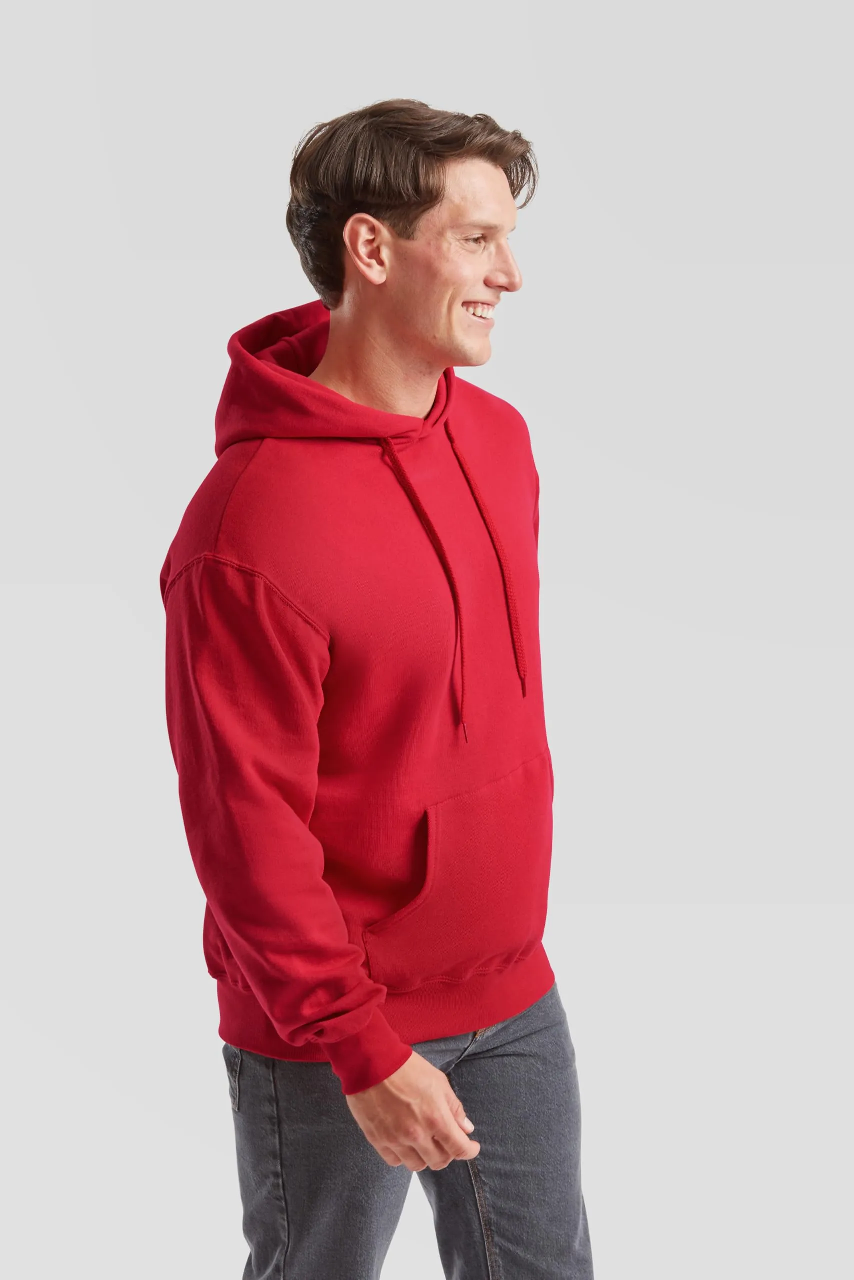 Fruit of the Loom Classic Felpa con cappuccio, XL, Rosso - immagine 4