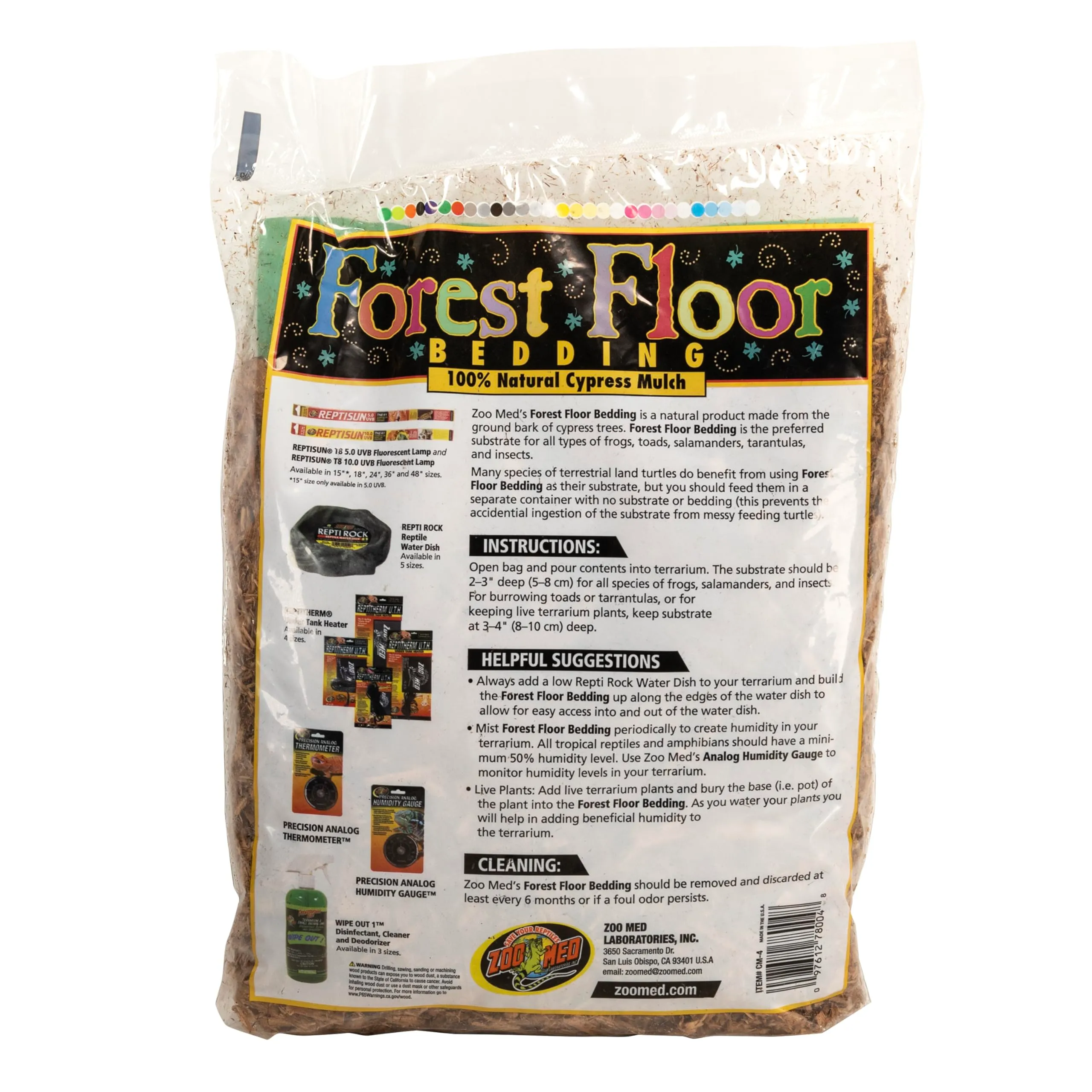 Zoo Med Forest Floor Substrato Naturale in Legno di Cipresso, 4.4 L - immagine 3