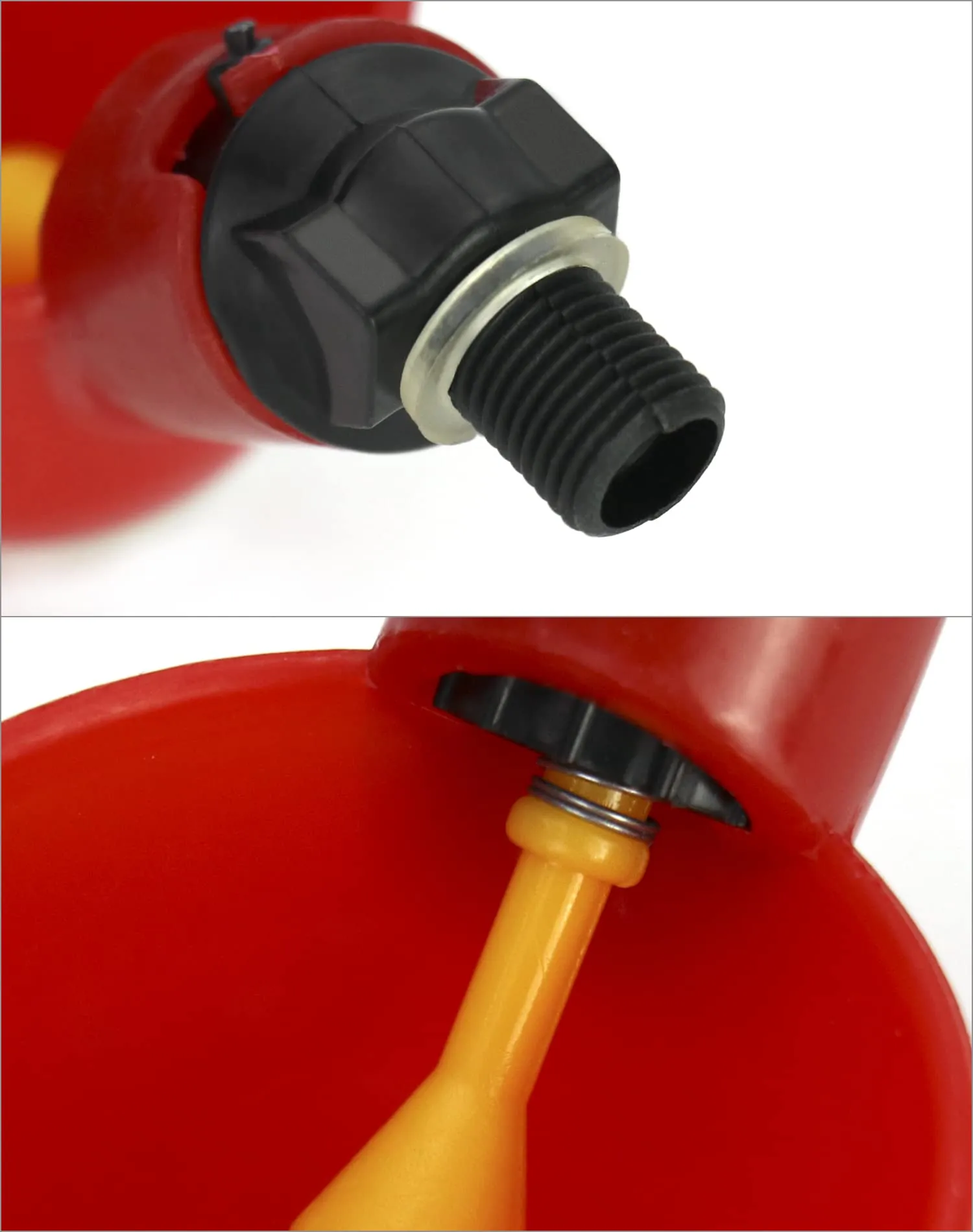 QWORK Abbeveratoio per Galline, Bevitori Automatici in Plastica per Pollame (25mm, per Secchi), 10 Pezzi - immagine 3