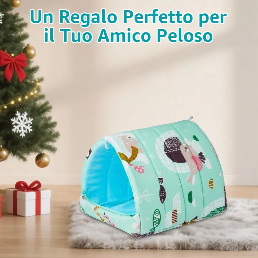 HOTUT Letto per porcellini d'India, 2 pezzi, cuccia per criceti, conigli nani, cincillà e lucertole - immagine 7