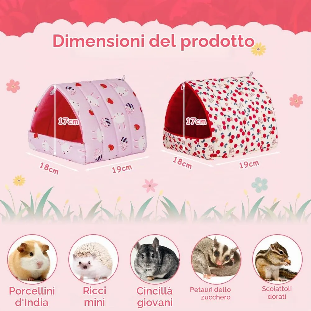 HOTUT Letto per Porcellini d'India, 2 Pezzi, Cuccia per Criceti, Conigli Nani, Cincillà e Lucertole - immagine 2