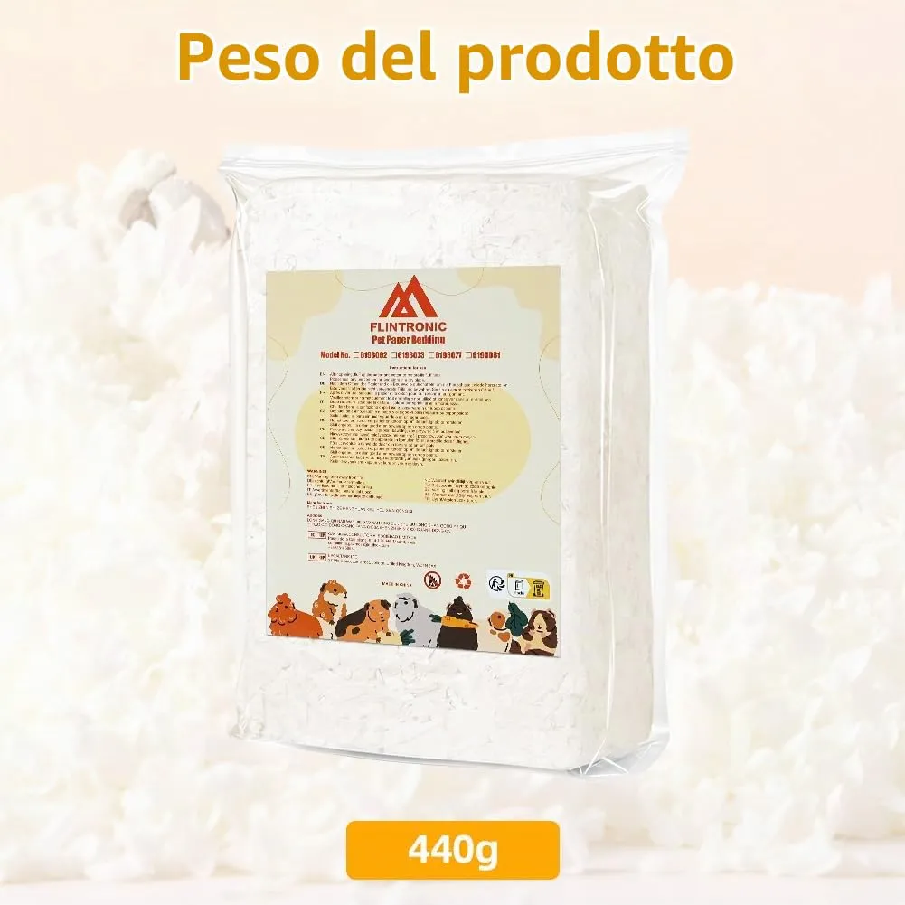 flintronic Lettiera per Piccoli Animali, 15L, Priva di Polvere e Antiodore, per Criceti, Conigli Nani, Gerbilli e Roditori (440g) - immagine 3