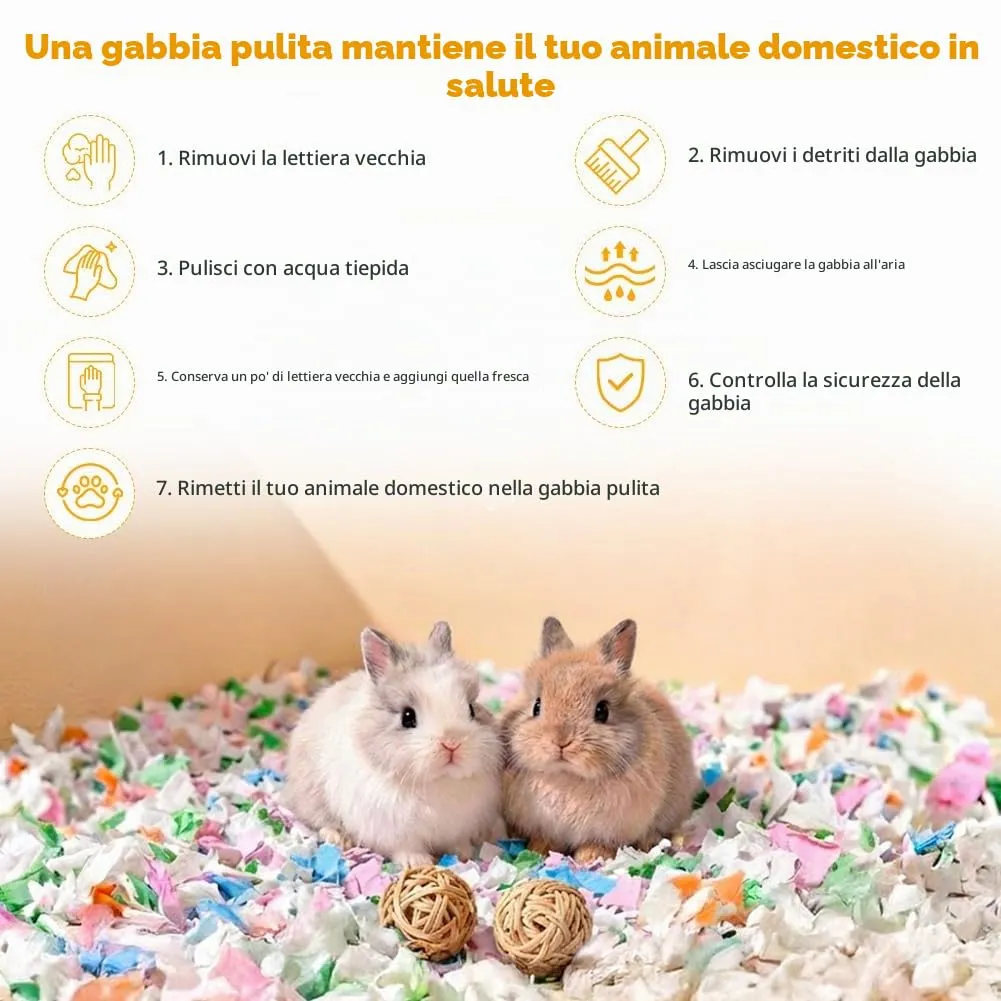 flintronic Lettiera per Piccoli Animali, 15L, Priva di Polvere e Antiodore, per Criceti, Conigli Nani, Gerbilli e Roditori (440g) - immagine 7