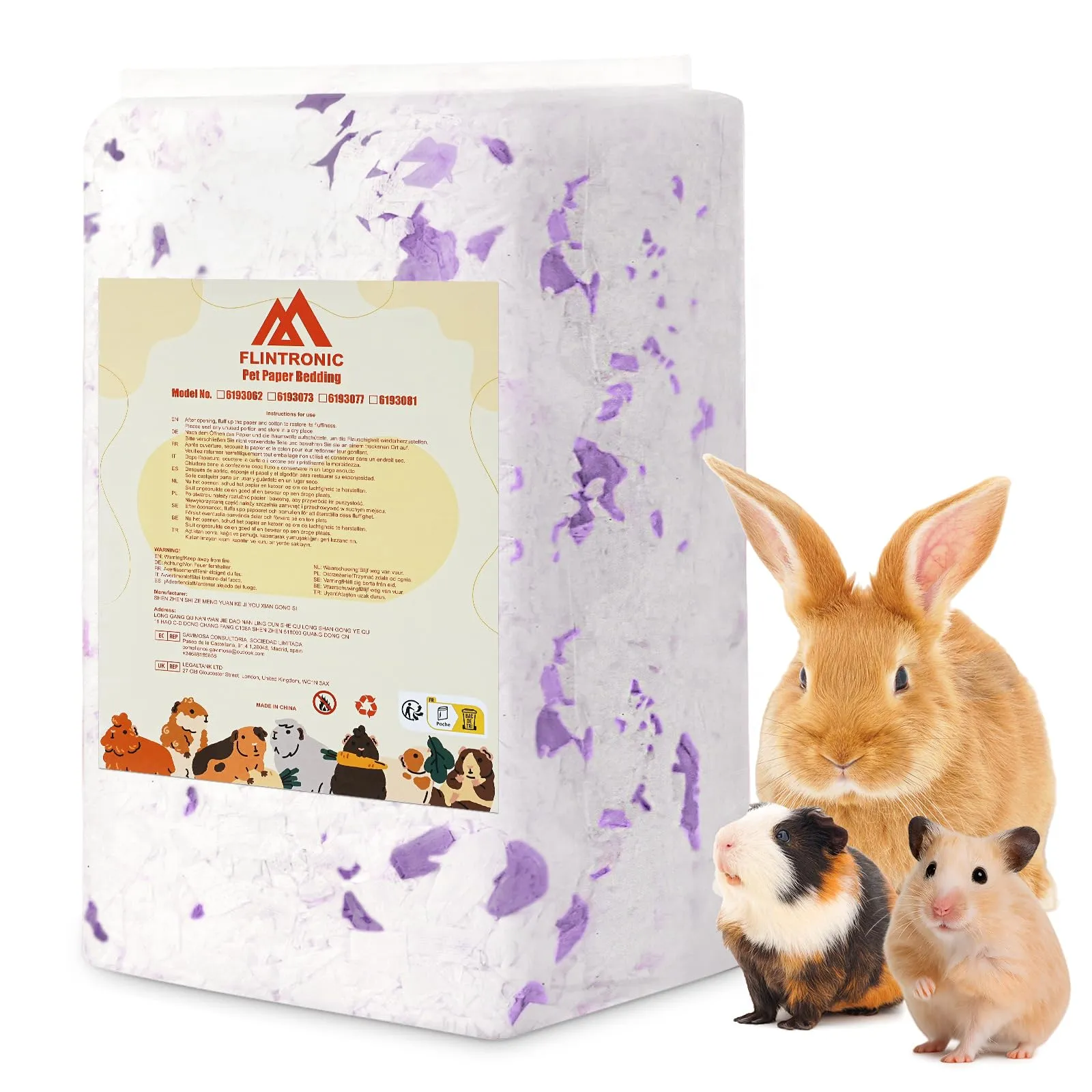 flintronic Lettiera per Piccoli Animali, 15L, per Criceti, Conigli Nani, Gerbilli e Roditori, 440g - immagine 7
