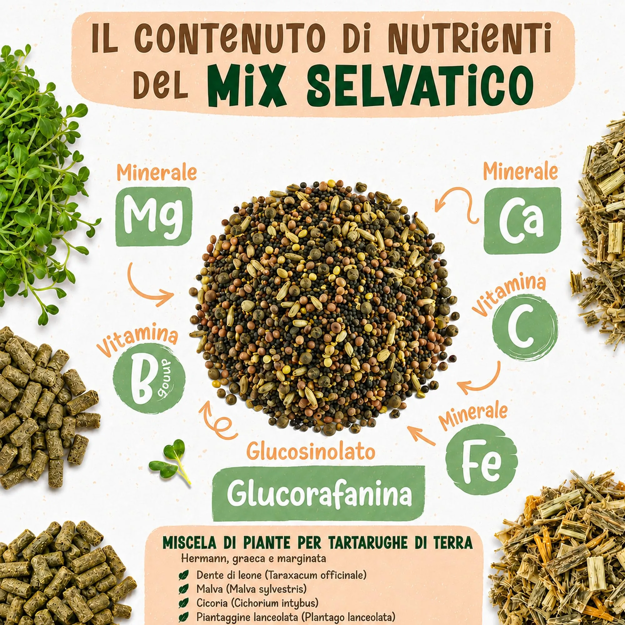 Alejandro Fuentes Mix Semi per Tartarughe di Terra, Formulazione Lenta 40g - Tarassaco, Malva, Piantaggine, Cicoria - immagine 3