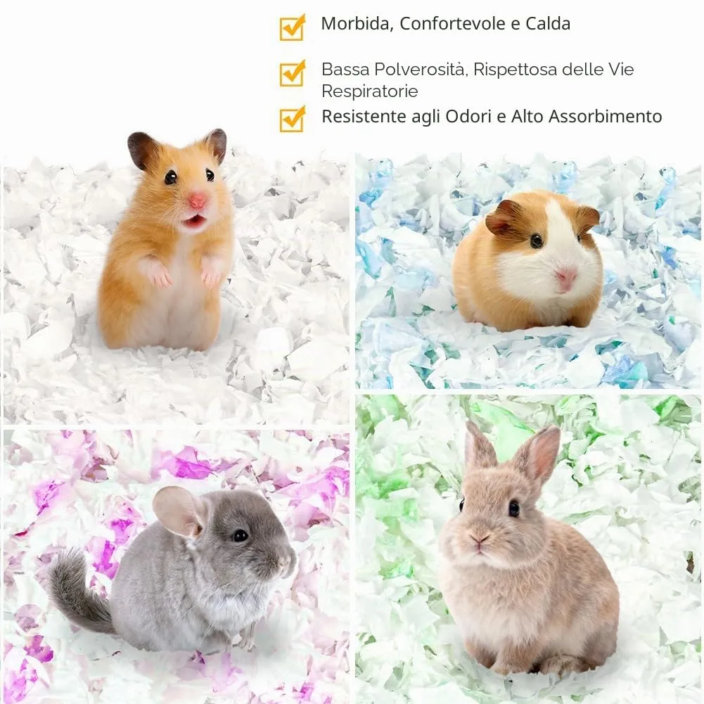 flintronic Lettiera per Piccoli Animali, 15L, Priva di Polvere e Antiodore, per Criceto, Coniglio Nano, Gerbilli e Roditori (440g) - immagine 4