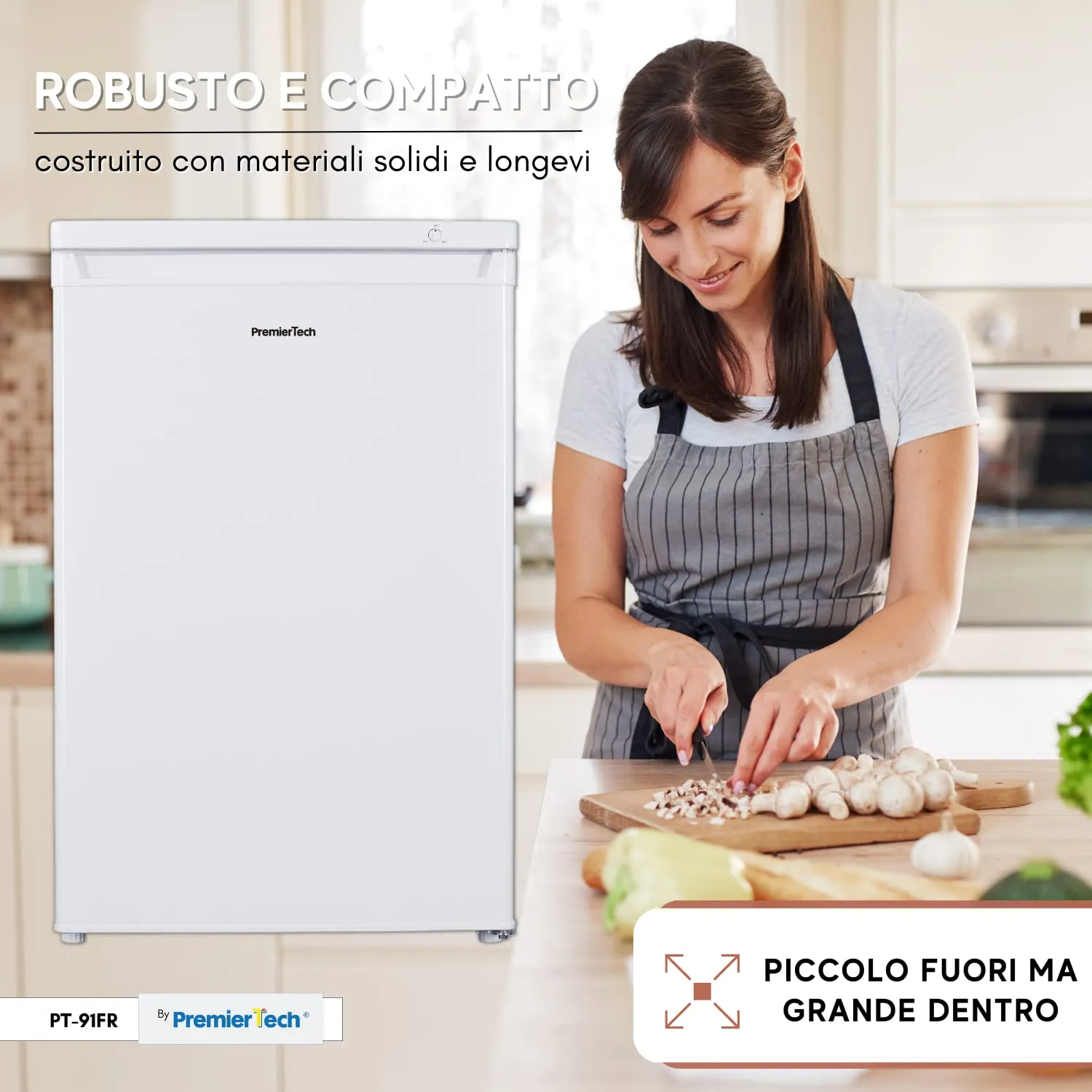 PremierTech Congelatore Verticale PT91FR 91 Litri Bianco Sotto Tavolo - immagine 9