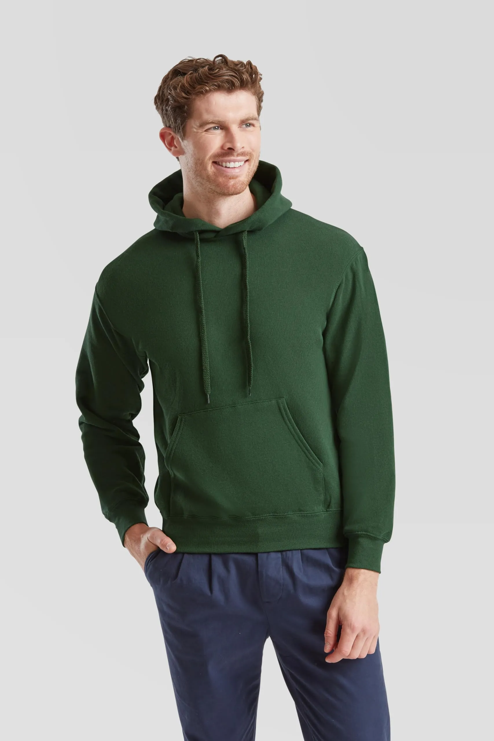 Fruit of the Loom Classic Felpa con cappuccio, 3XL, Verde Bottiglia - immagine 3