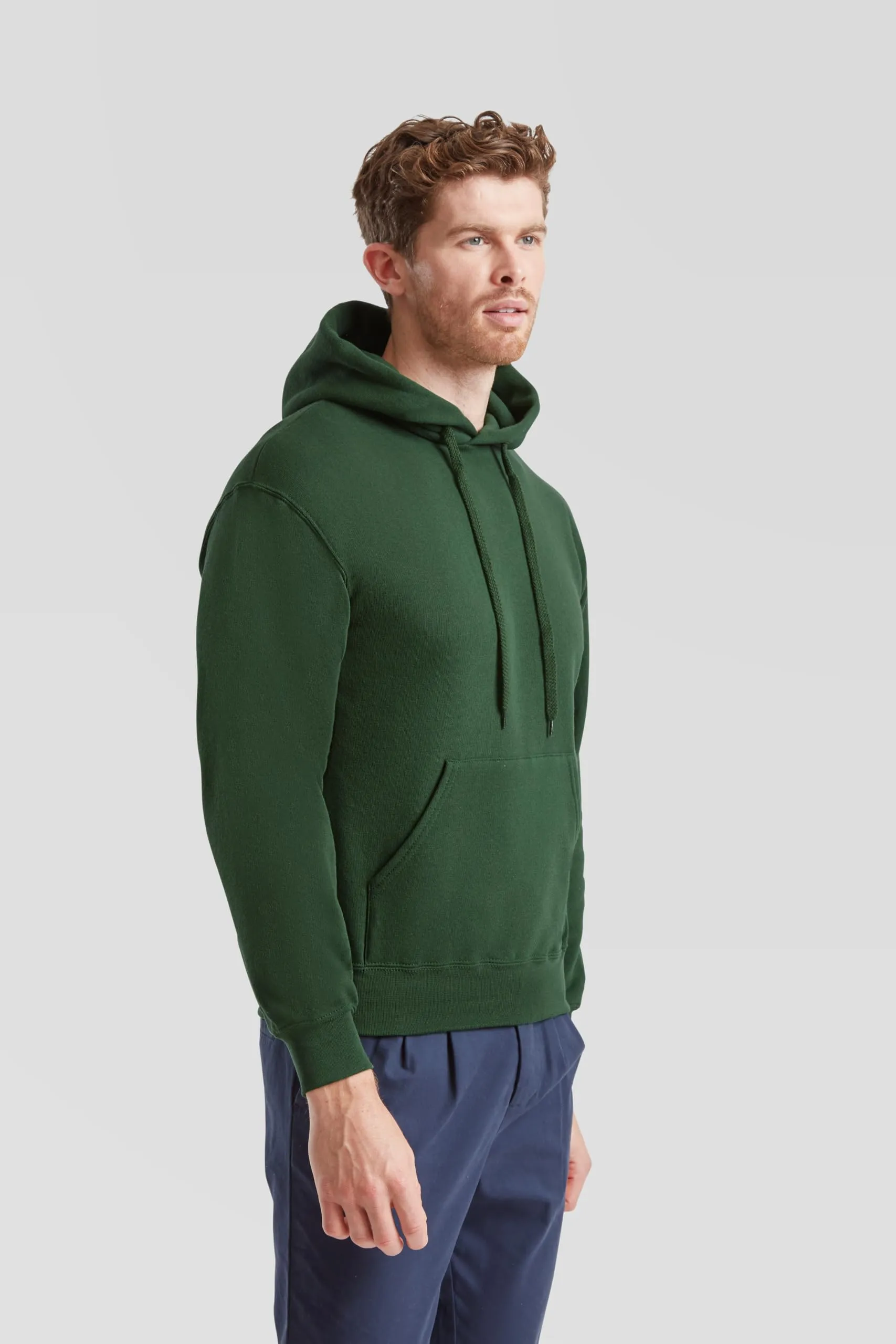 Fruit of the Loom Classic Felpa con cappuccio, 3XL, Verde Bottiglia - immagine 4