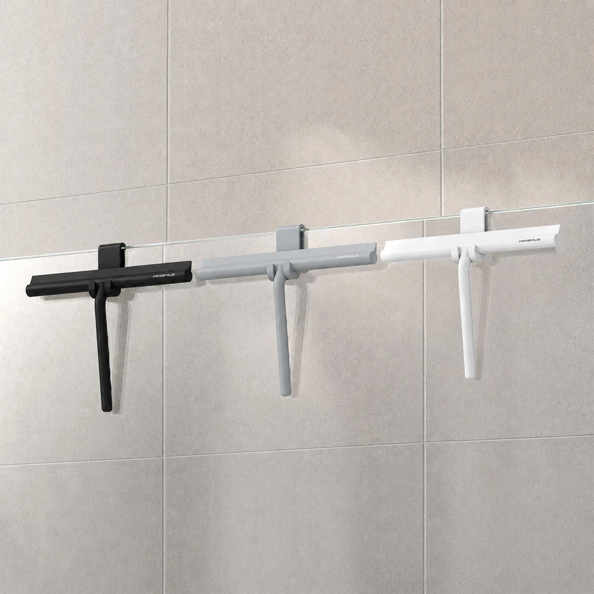 Minismus Tergivetro in Silicone per Doccia, Vetri e Specchi, 28 cm - Nero - immagine 3