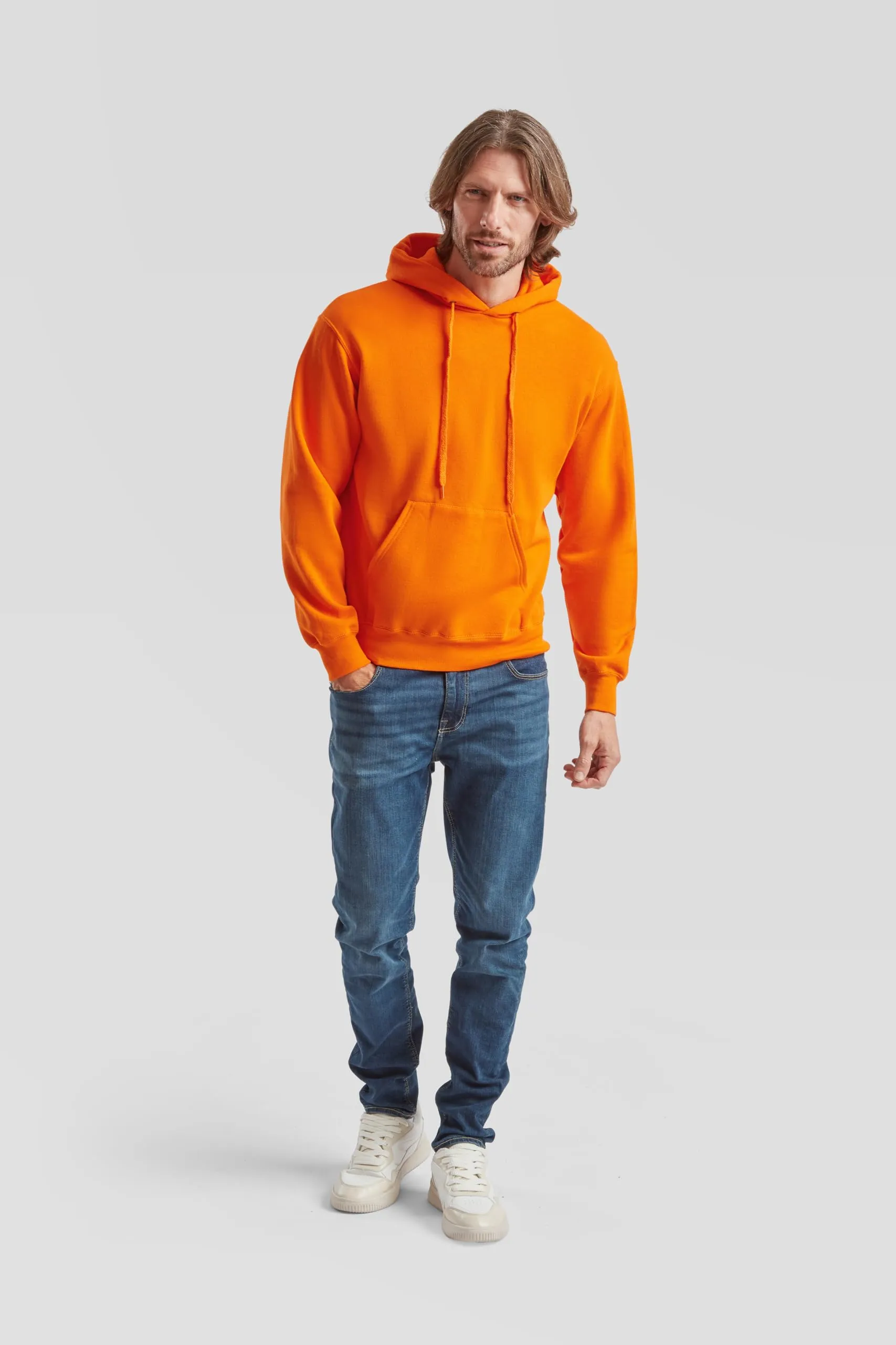 Fruit of the Loom Classic Felpa con cappuccio, M, Arancione - immagine 2