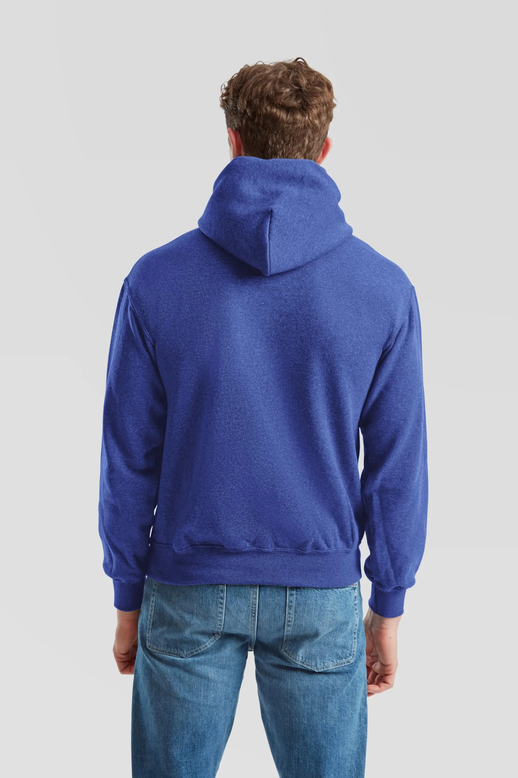 Fruit of the Loom Classic Felpa con cappuccio, L, Retro Blu Reale Mélange - immagine 5