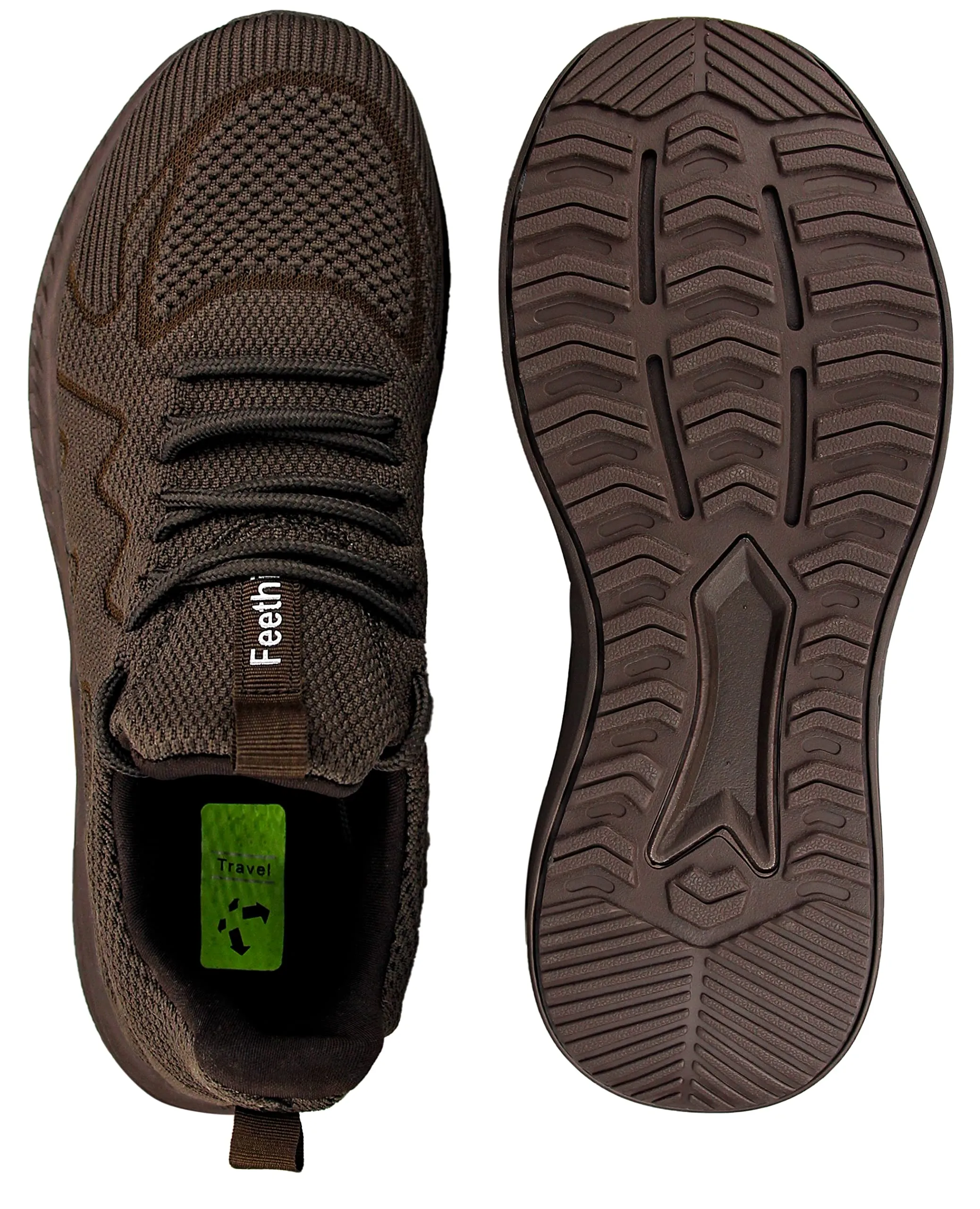 Feethit Scarpe Ginnastica Uomo Running Sportive Sneaker Palestra Marrone 42 - immagine 7