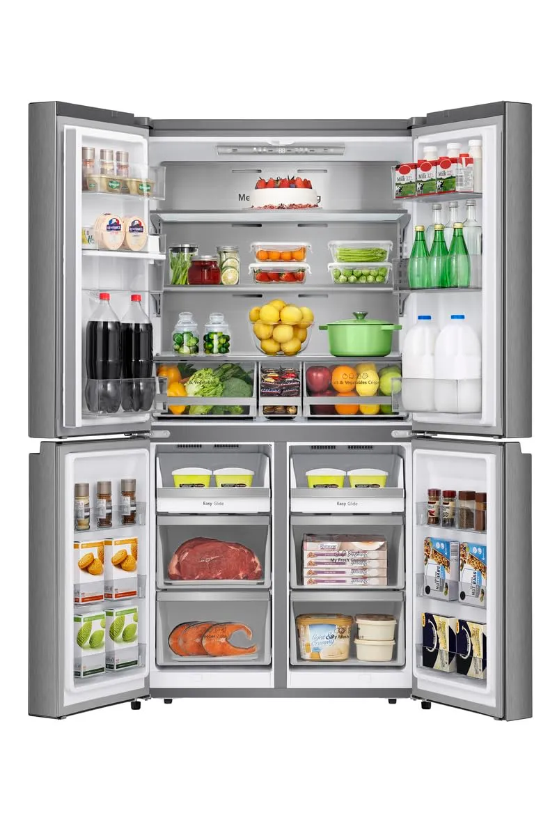 Hisense RQ758N4SWSE Frigorifero Quattro Porte Americano, 606 litri, Inox, Total No Frost, Classe E, Motore Inverter, Metal Cooling, Convert Zone, WiFi - immagine 8