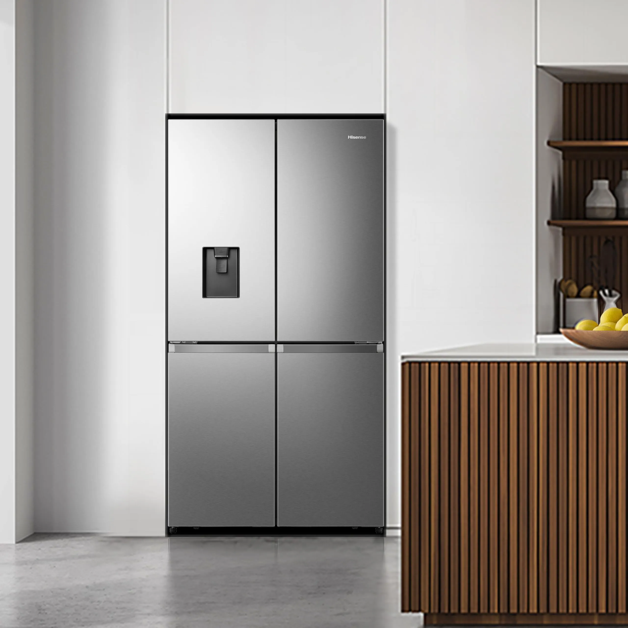 Hisense RQ758N4SWSE Frigorifero Quattro Porte Americano, 606 litri, Inox, Total No Frost, Classe E, Motore Inverter, Metal Cooling, Convert Zone, WiFi - immagine 10