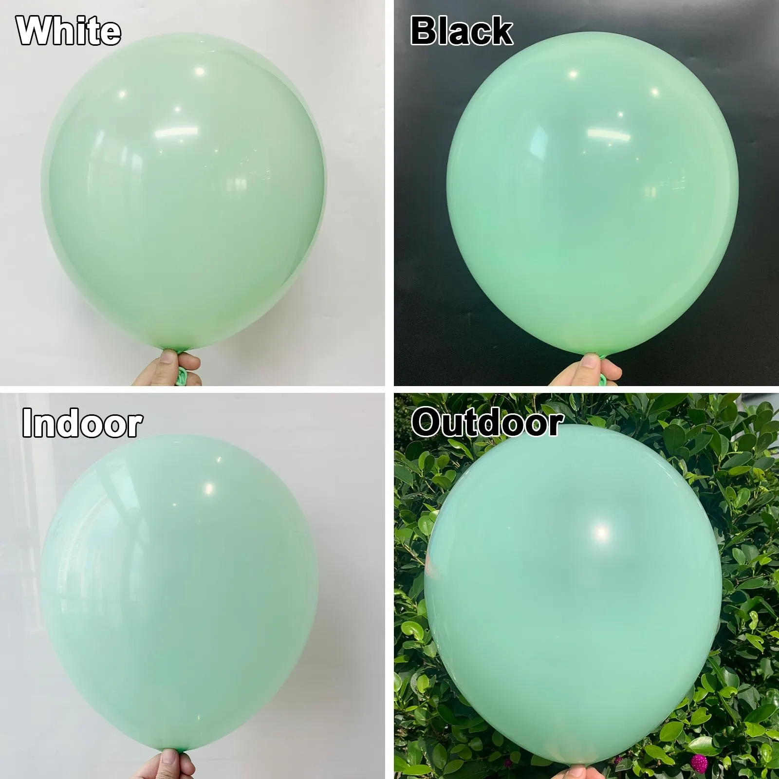 Ousuga Kit Arco di Palloncini Verde Pastello, 106 pezzi (5, 10, 12, 18 pollici) con Nastro e Accessori per Decorazioni Festa - immagine 3