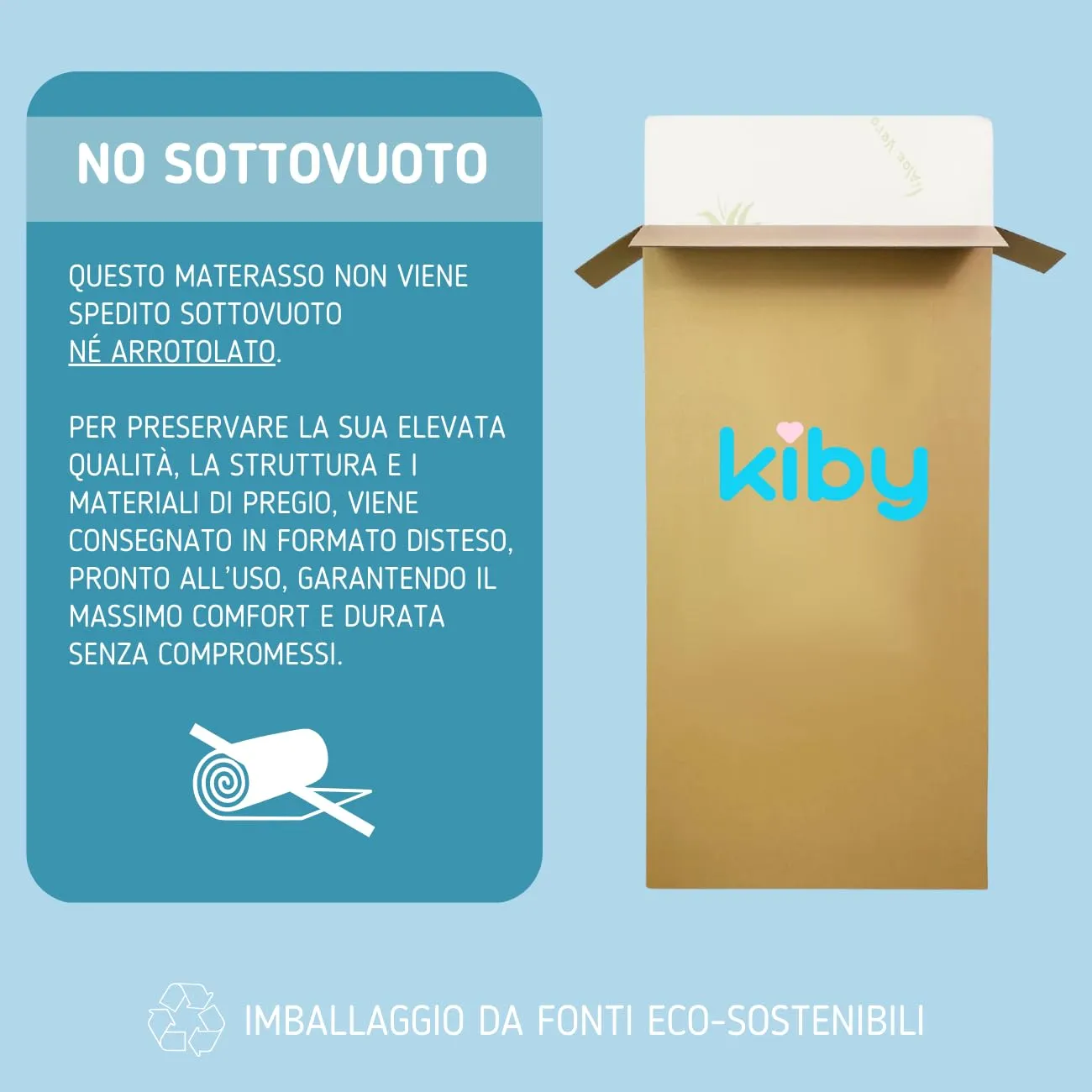 Kiby Materasso per Lettino in Aloe Vera, Lavabile e Sfoderabile, 125 x 60 x 14 cm - immagine 7