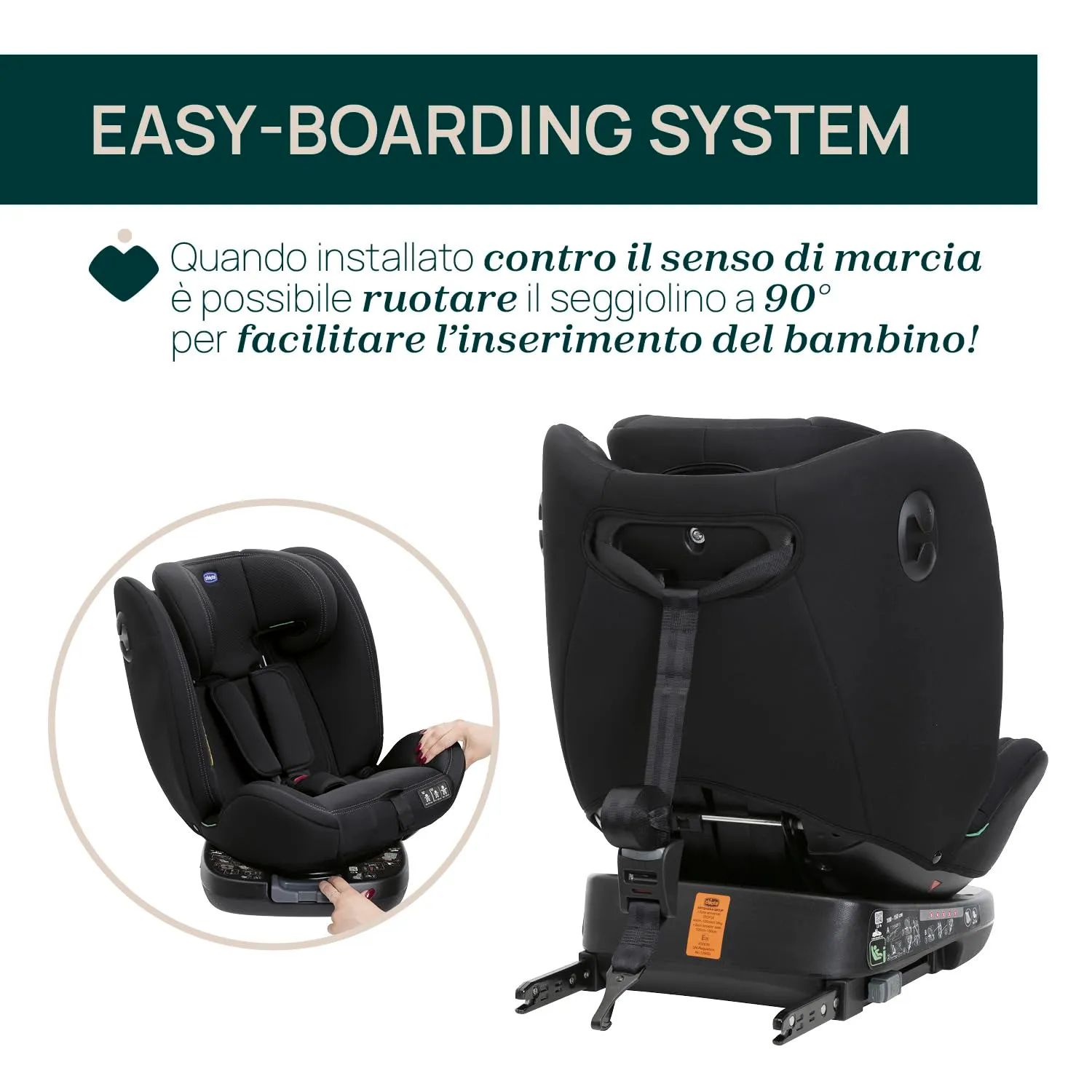 Chicco Unico Evo I-Size Seggiolino Auto 0-36 Kg ECE R129/03 Isofix Girevole 360° Gruppo 0+/1/2/3 da 0 a 12 Anni - immagine 5