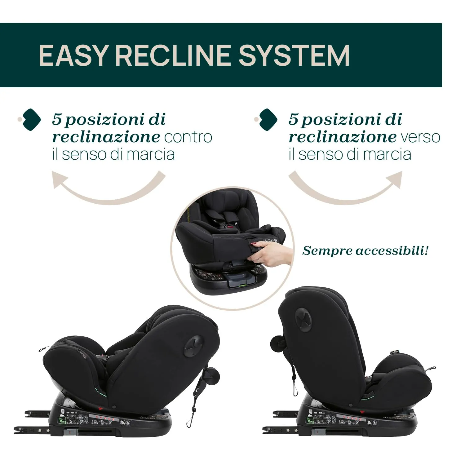 Chicco Unico Evo I-Size Seggiolino Auto 0-36 Kg ECE R129/03 Isofix Girevole 360° Gruppo 0+/1/2/3 da 0 a 12 Anni - immagine 6