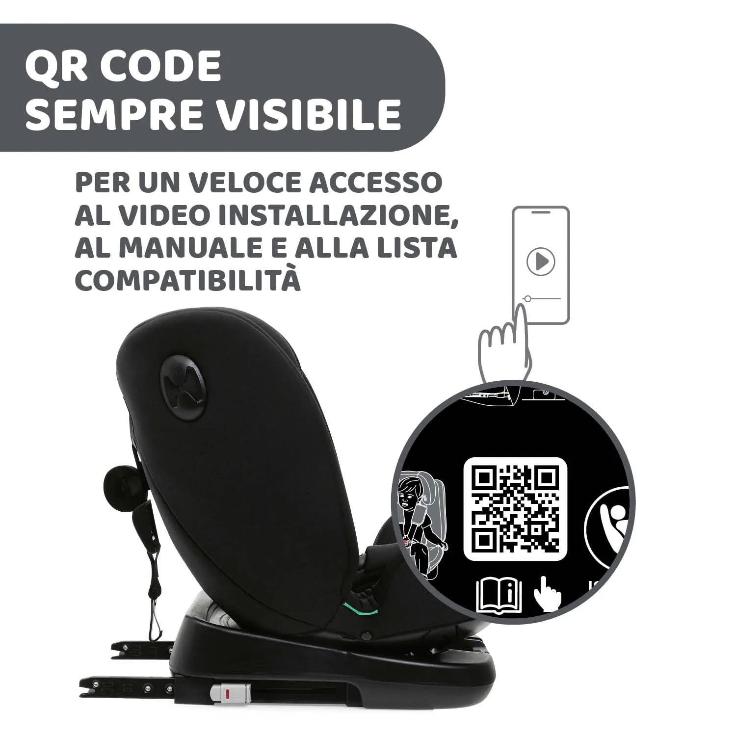 Chicco Unico Evo I-Size Seggiolino Auto 0-36 Kg ECE R129/03 Isofix Girevole 360° Gruppo 0+/1/2/3 da 0 a 12 Anni - immagine 14