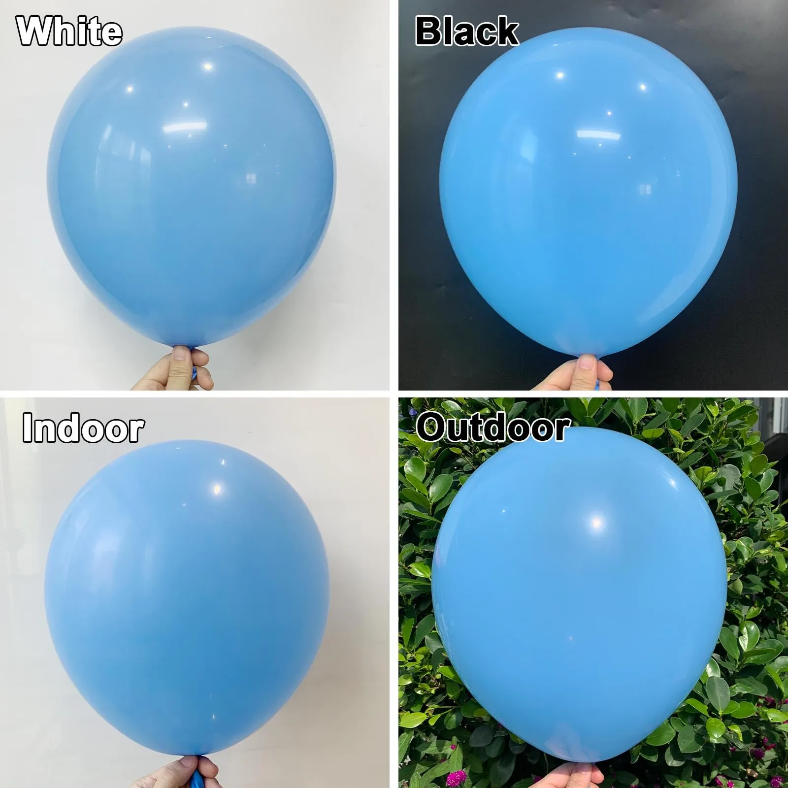 Ousuga Kit Arco di Palloncini Azzurri Cielo Opachi, 106 pezzi (5, 10, 12, 18 pollici) con Nastro e Accessori - immagine 3