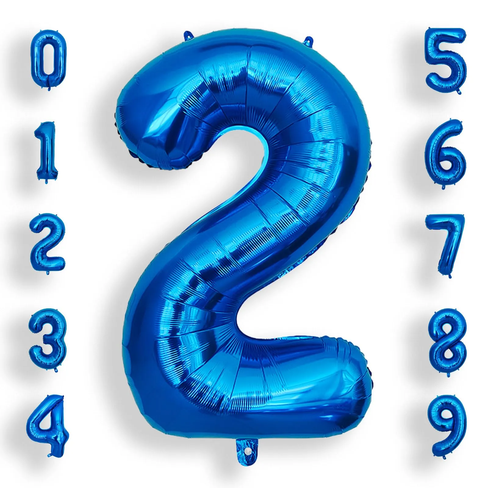 AULE Palloncino Numero 2 Blu, 101 cm - immagine 1
