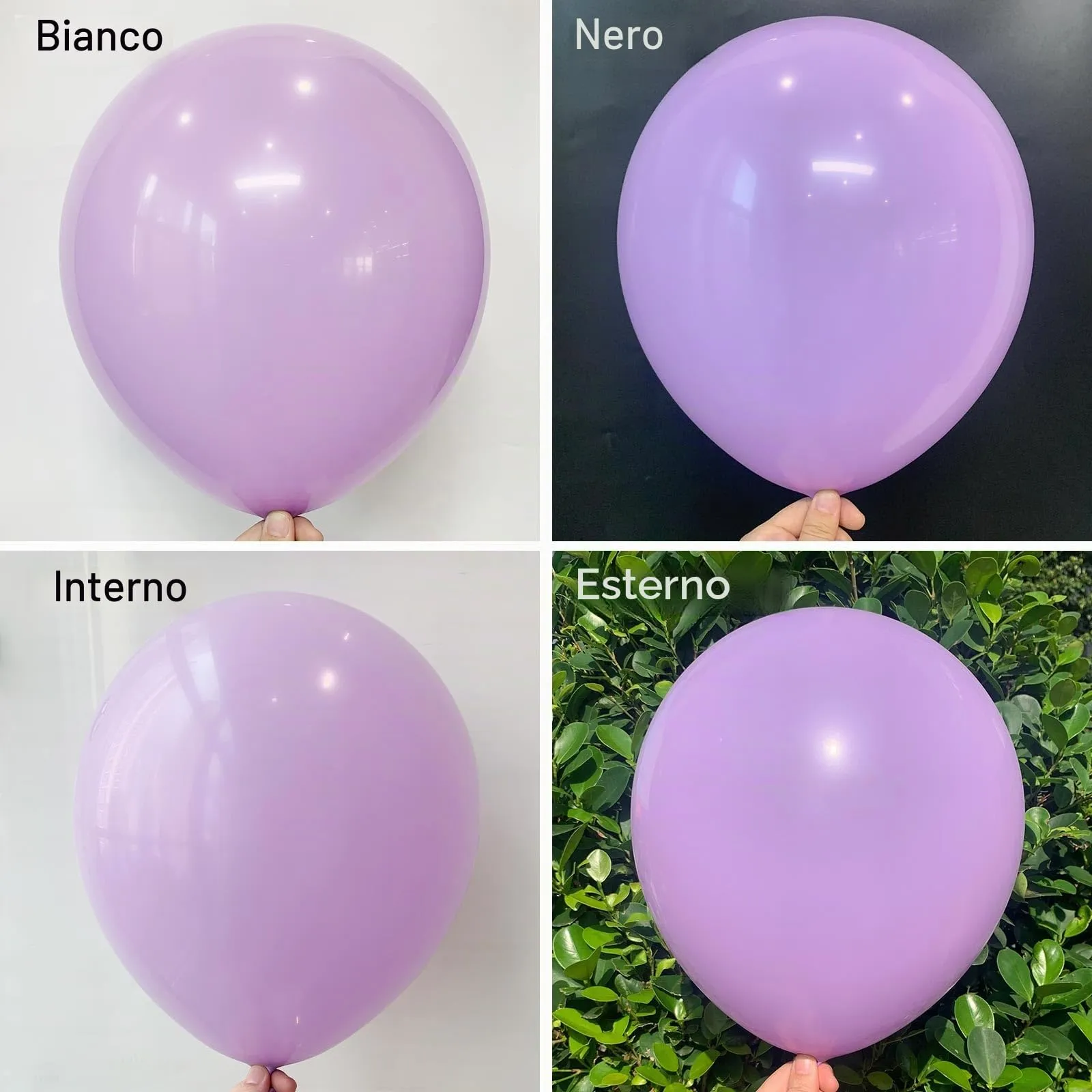 Ousuga Kit Arco di Palloncini Viola Pastello, 106 pezzi (5, 10, 12, 18 pollici), Macaron Lilla Lavanda con Nastro per Compleanni, Matrimoni, Battesimi e Baby Shower - immagine 3