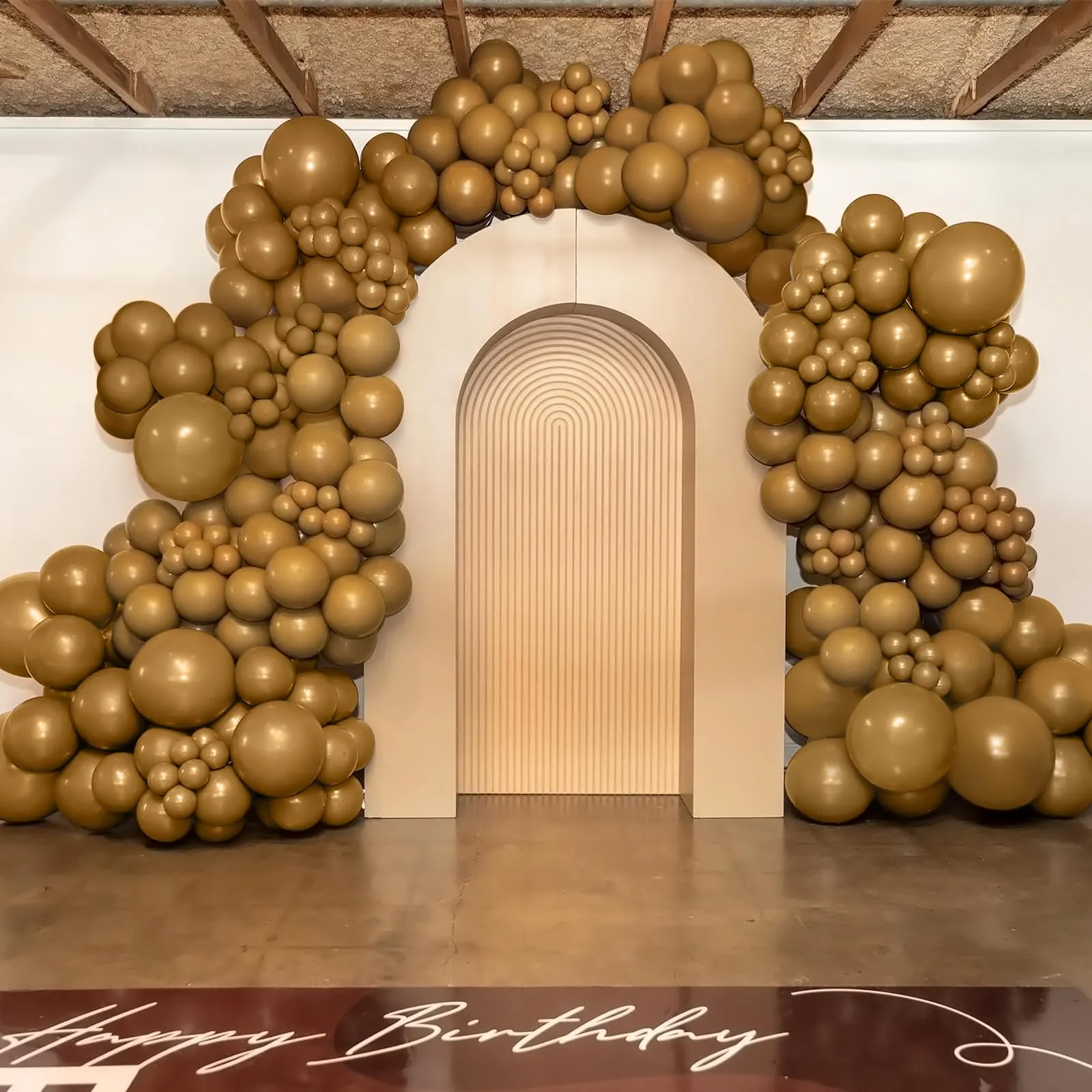 Ousuga Kit Arco di Palloncini Marrone, 106 Pezzi (5, 10, 12, 18 pollici) con Nastro per Compleanno, Matrimonio e Baby Shower - immagine 4