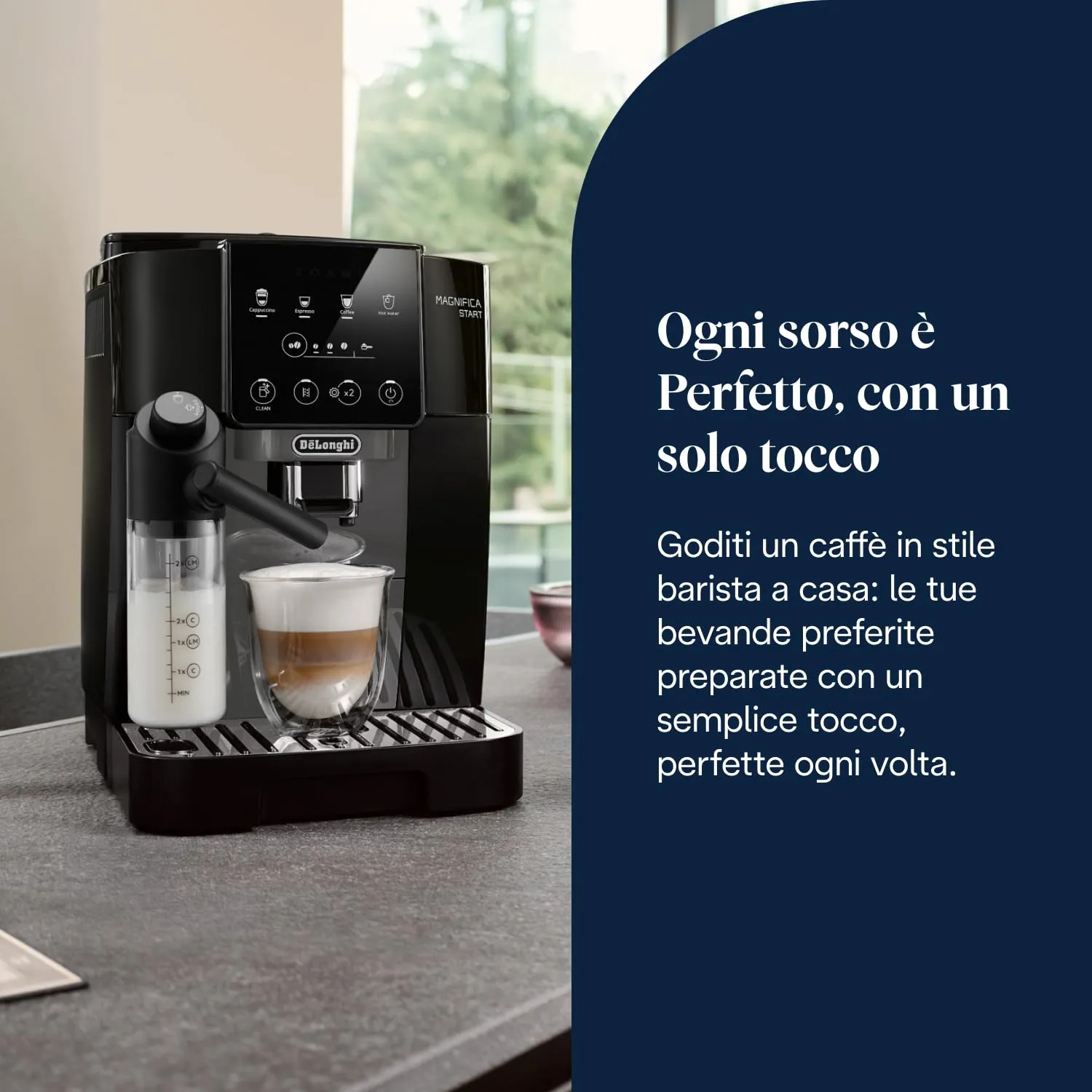 De'Longhi Magnifica Start ECAM222.60.BG Macchina da caffè Automatica, Grigio - immagine 2