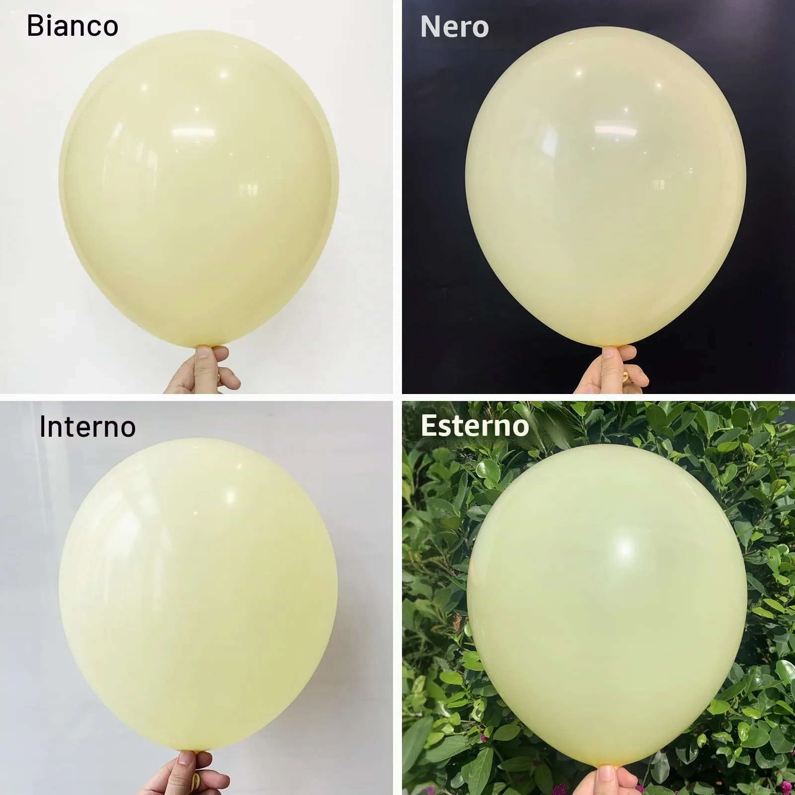 Ousuga Kit Arco di Palloncini Giallo Pastello, 106 Pezzi (5, 10, 12, 18 Pollici) con Nastro - immagine 3