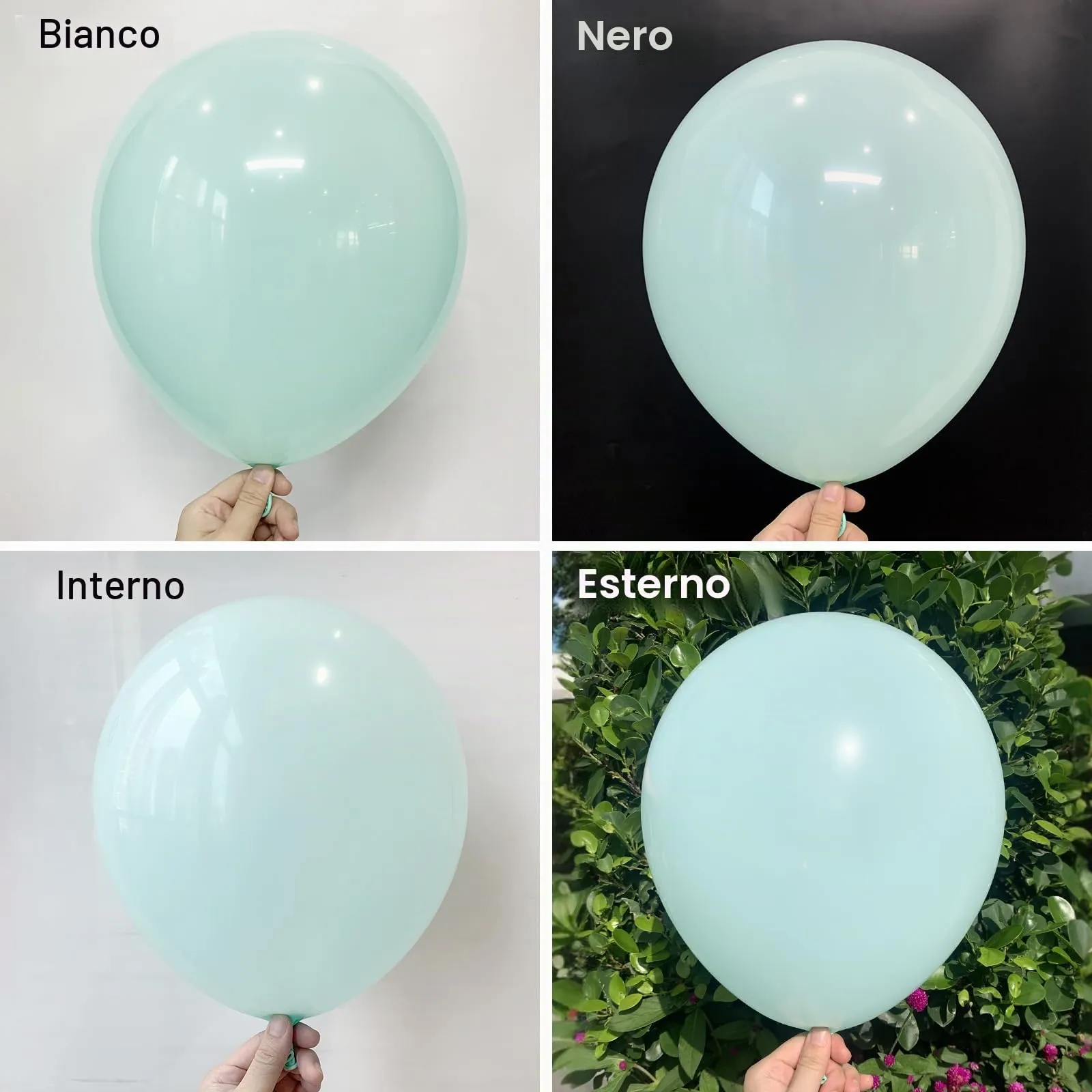 Ousuga Kit Arco di Palloncini Blu Teal Pastello, 106 pezzi (5, 10, 12, 18 pollici) con Nastro e Accessori - immagine 3