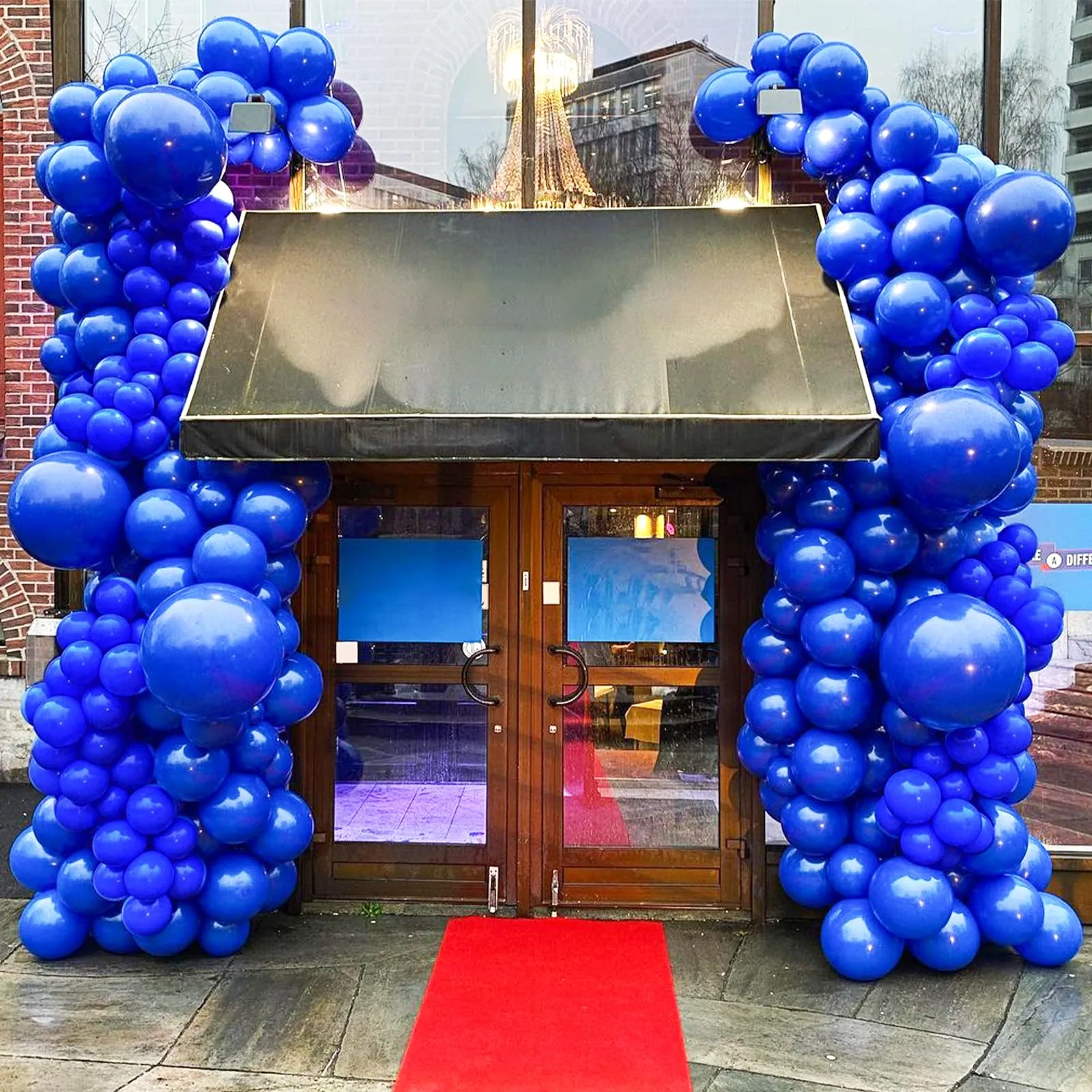 Ousuga Kit Arco di Palloncini Blu Scuro, 106 pezzi (5, 10, 12, 18 pollici) con Nastro e Accessori - immagine 5