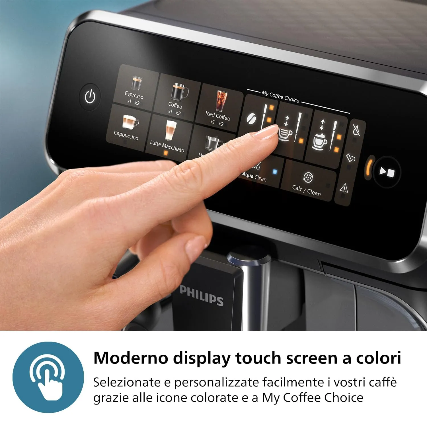 Philips 3300 Macchina Caffè Automatica EP3326/90, 5 bevande, Montalatte - immagine 4